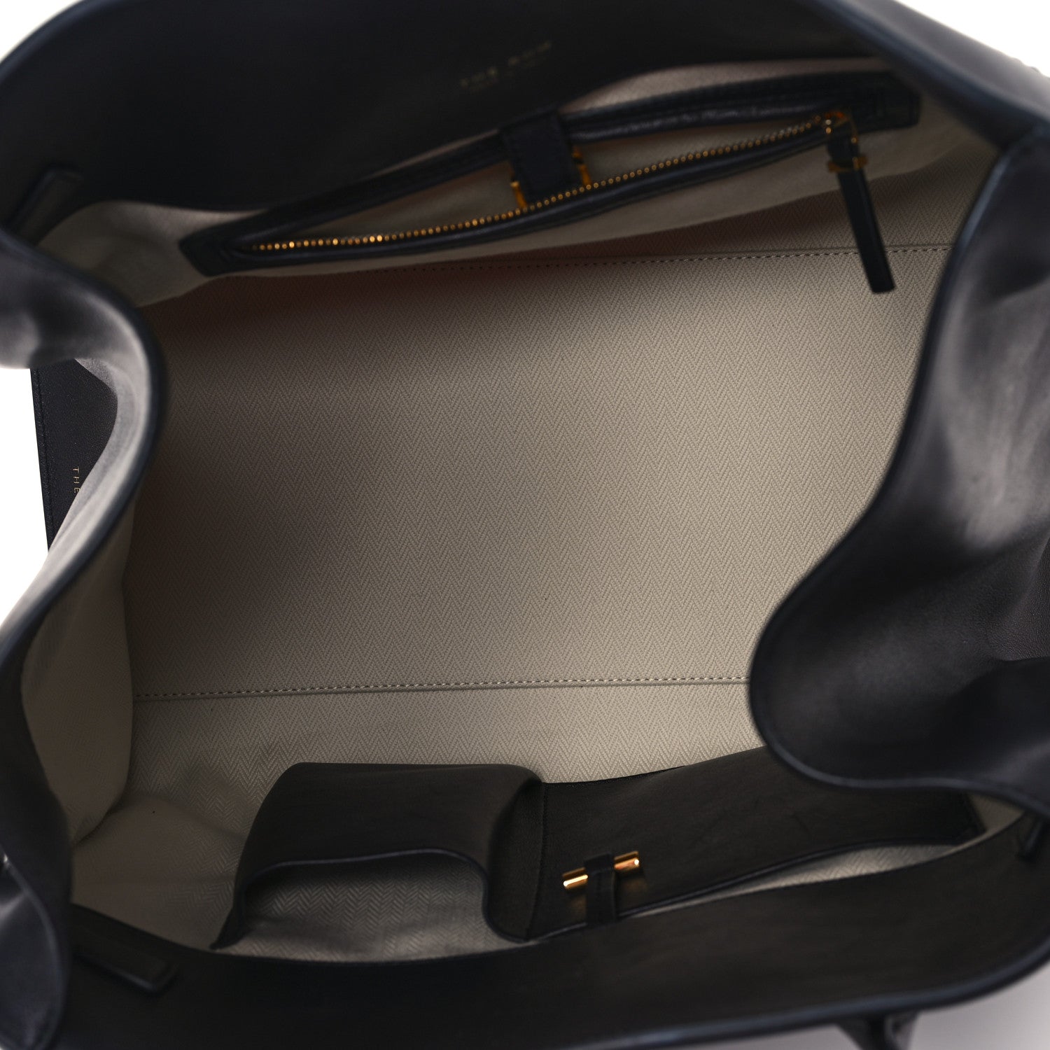 The Row Polished Saddle Calfskin Soft Margaux 15 Black 5 of 12