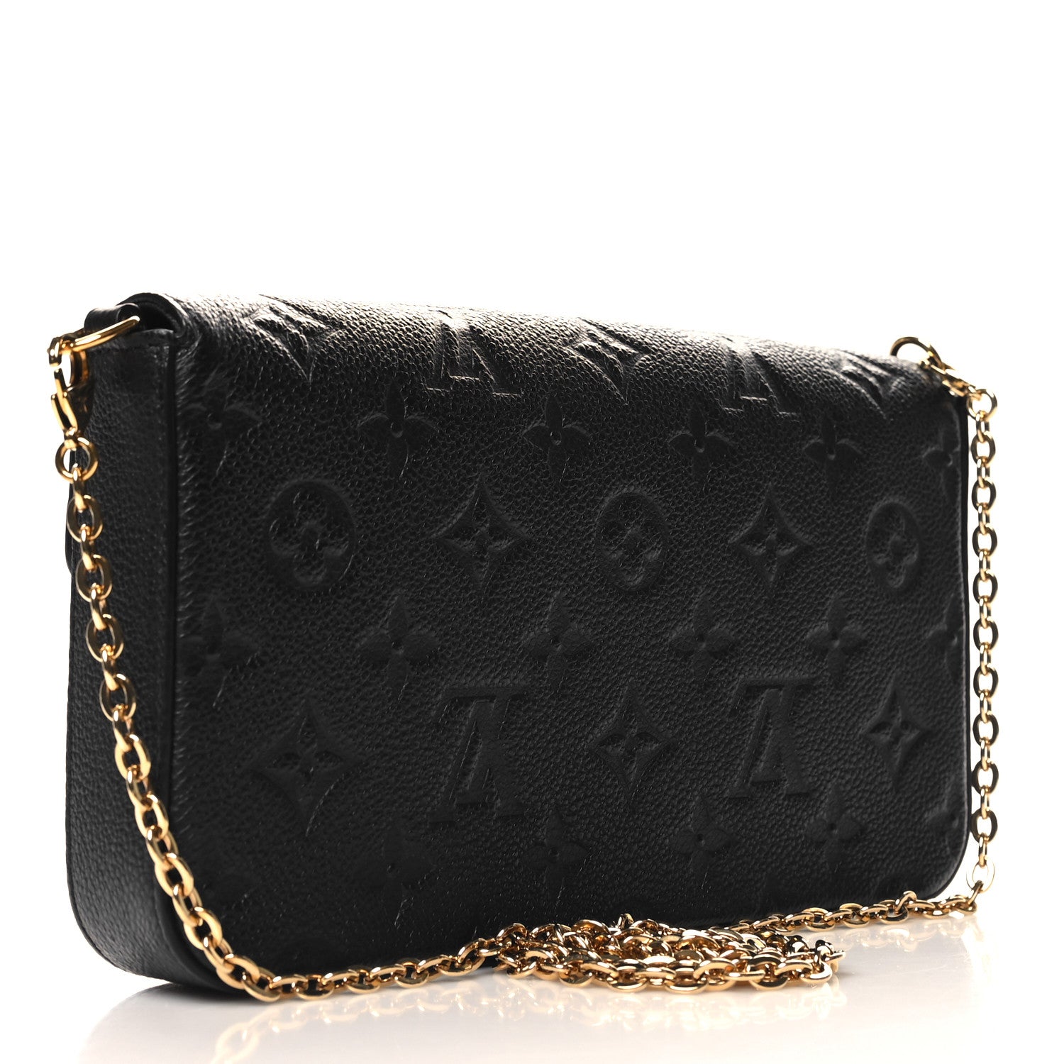 Louis Vuitton Empreinte Pochette Felicie Chain Wallet Black 4 of 12
