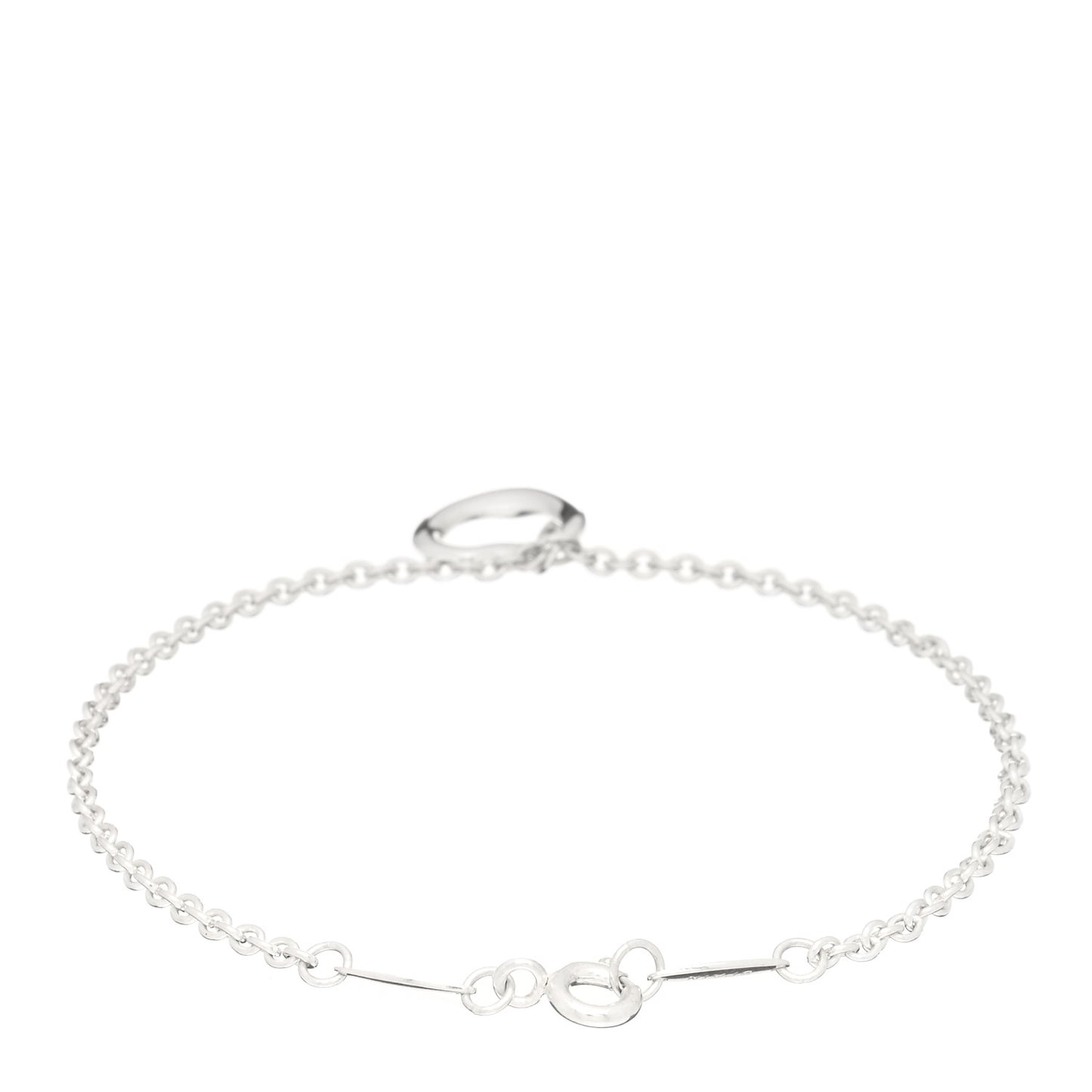 Sterling Silver Elsa Peretti Open Heart Charm Bracelet