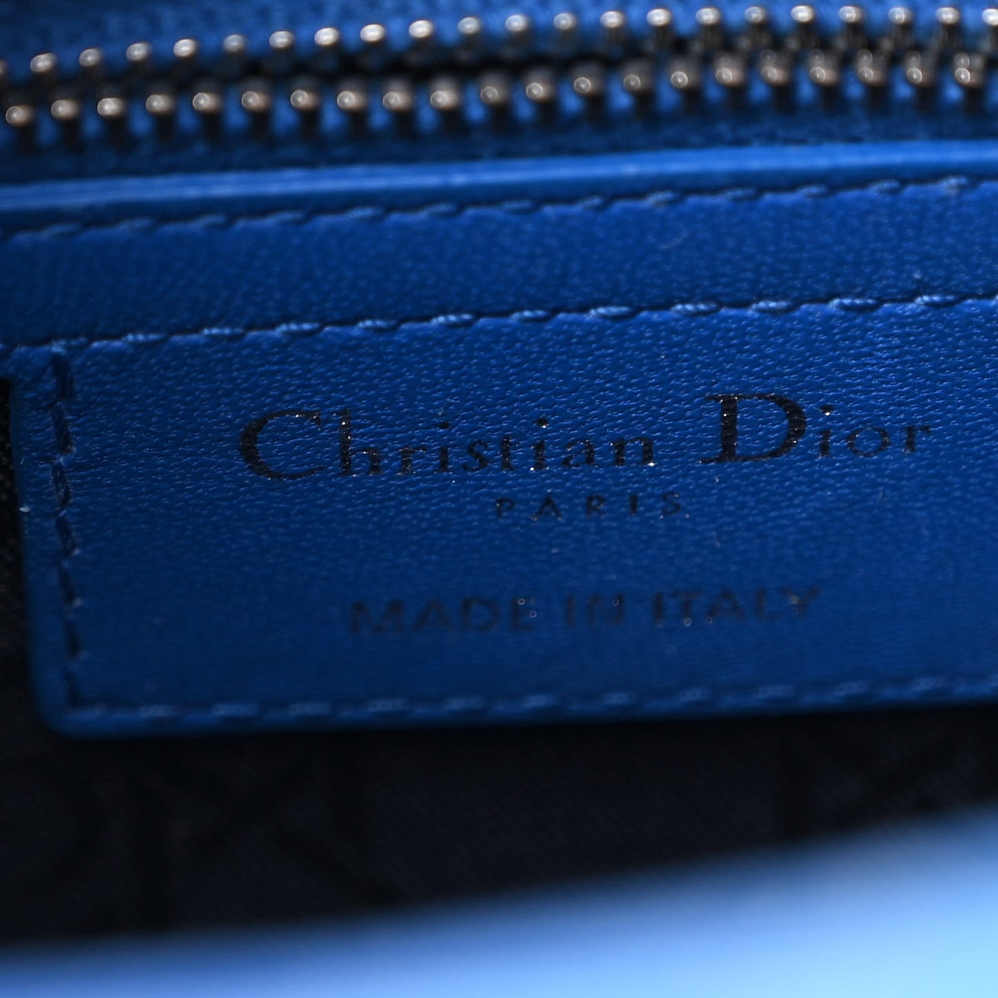 Lambskin Cannage Medium Lady Dior Blue