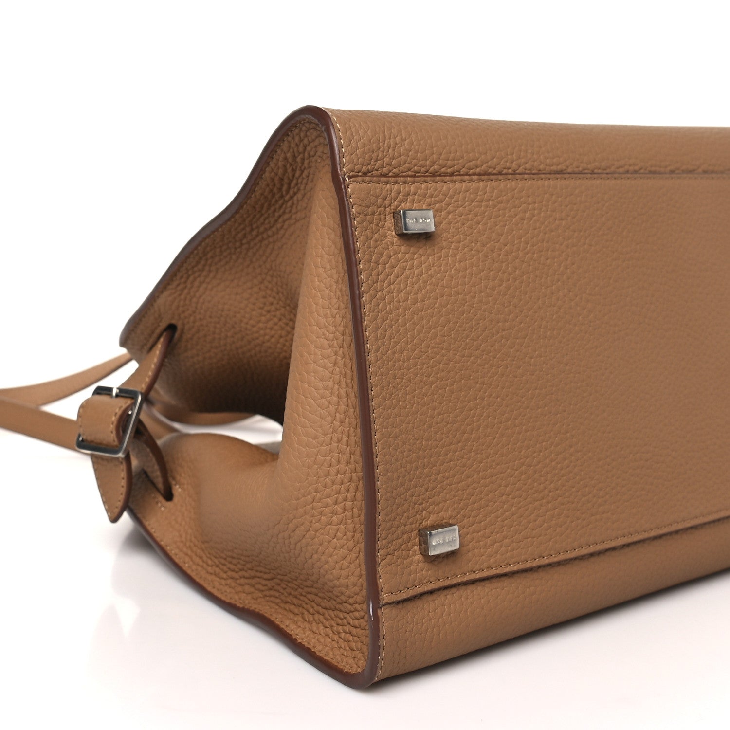 The Row Matte Grained Calfskin Soft Margaux 12 Sandpit 8 of 9