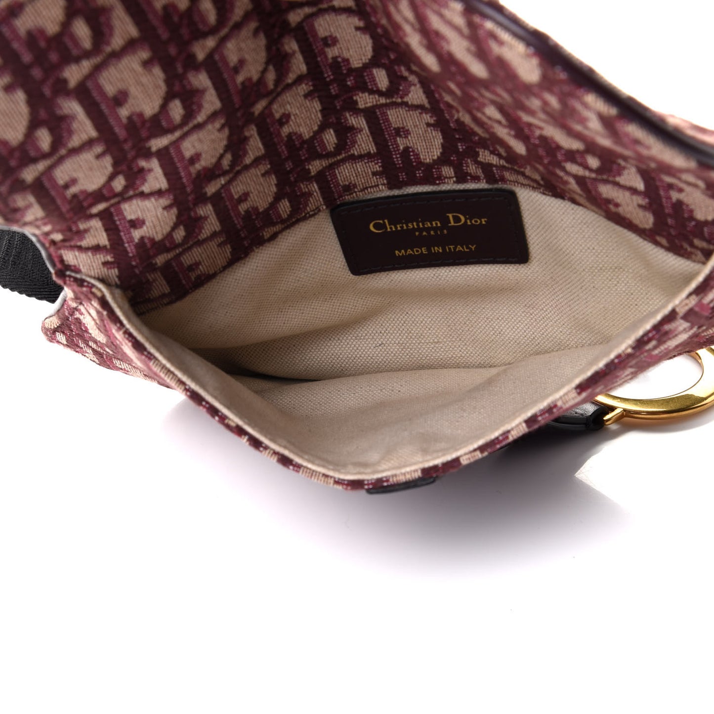 Oblique Saddle Pouch Bordeaux