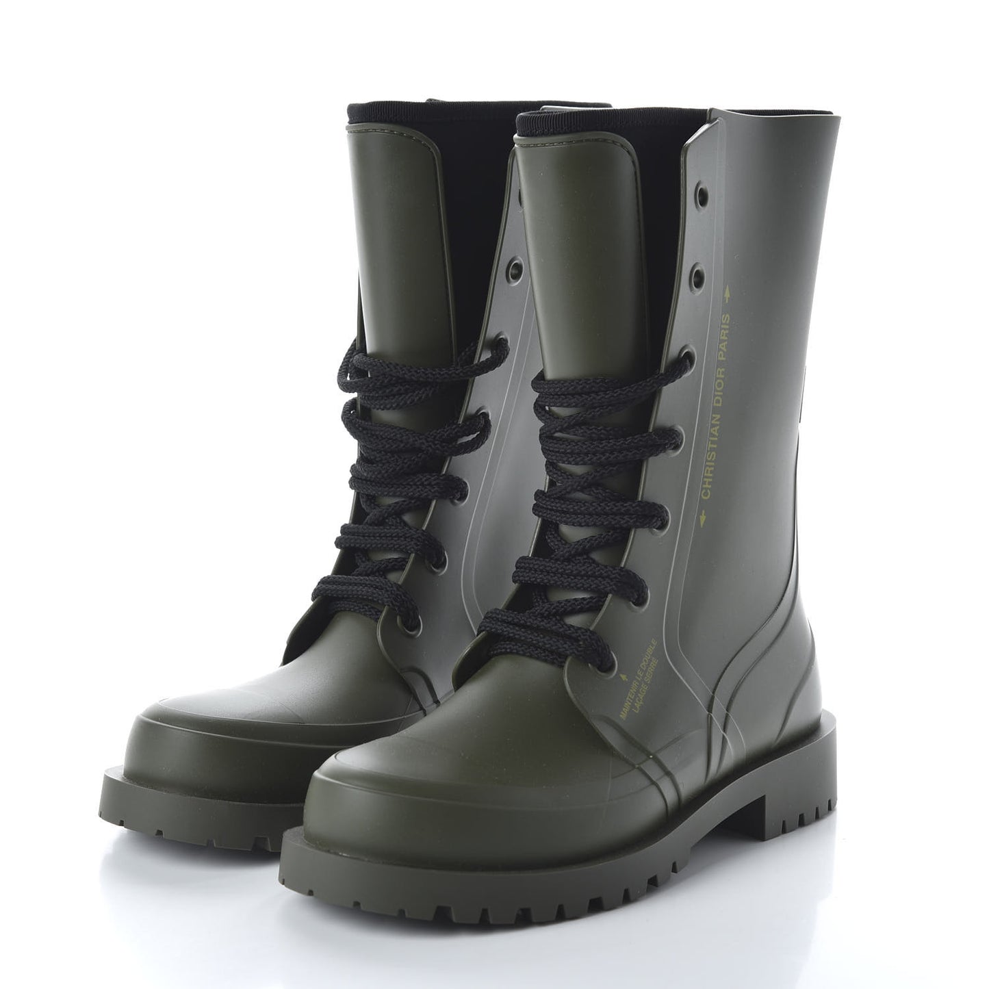 Rubber Diorcamp Low Boots 37 Military