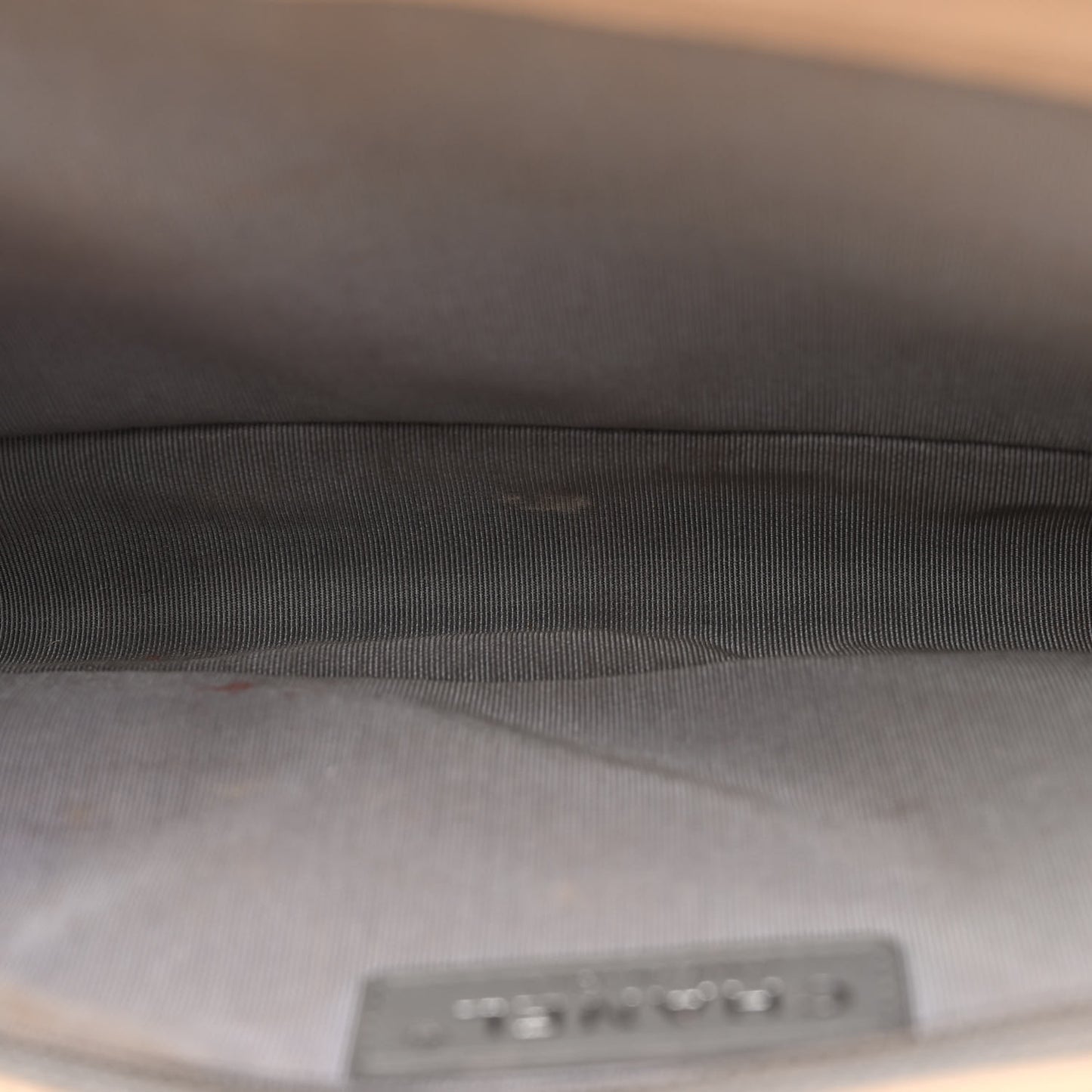 Calfskin Quilted Double Stitch New Medium Boy Flap Beige