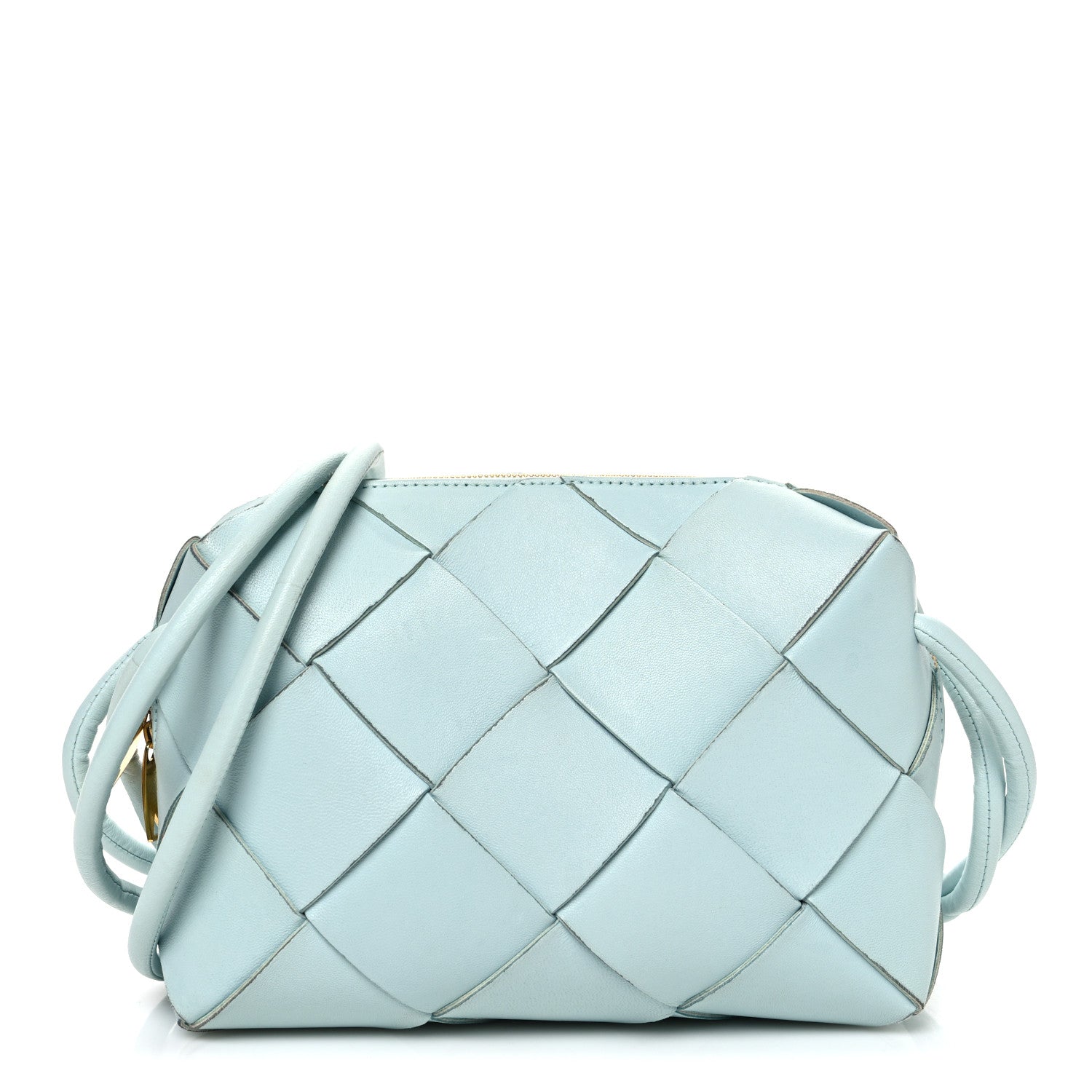 Bottega Veneta Lambskin Maxi Intrecciato Small Cassette Camera Bag