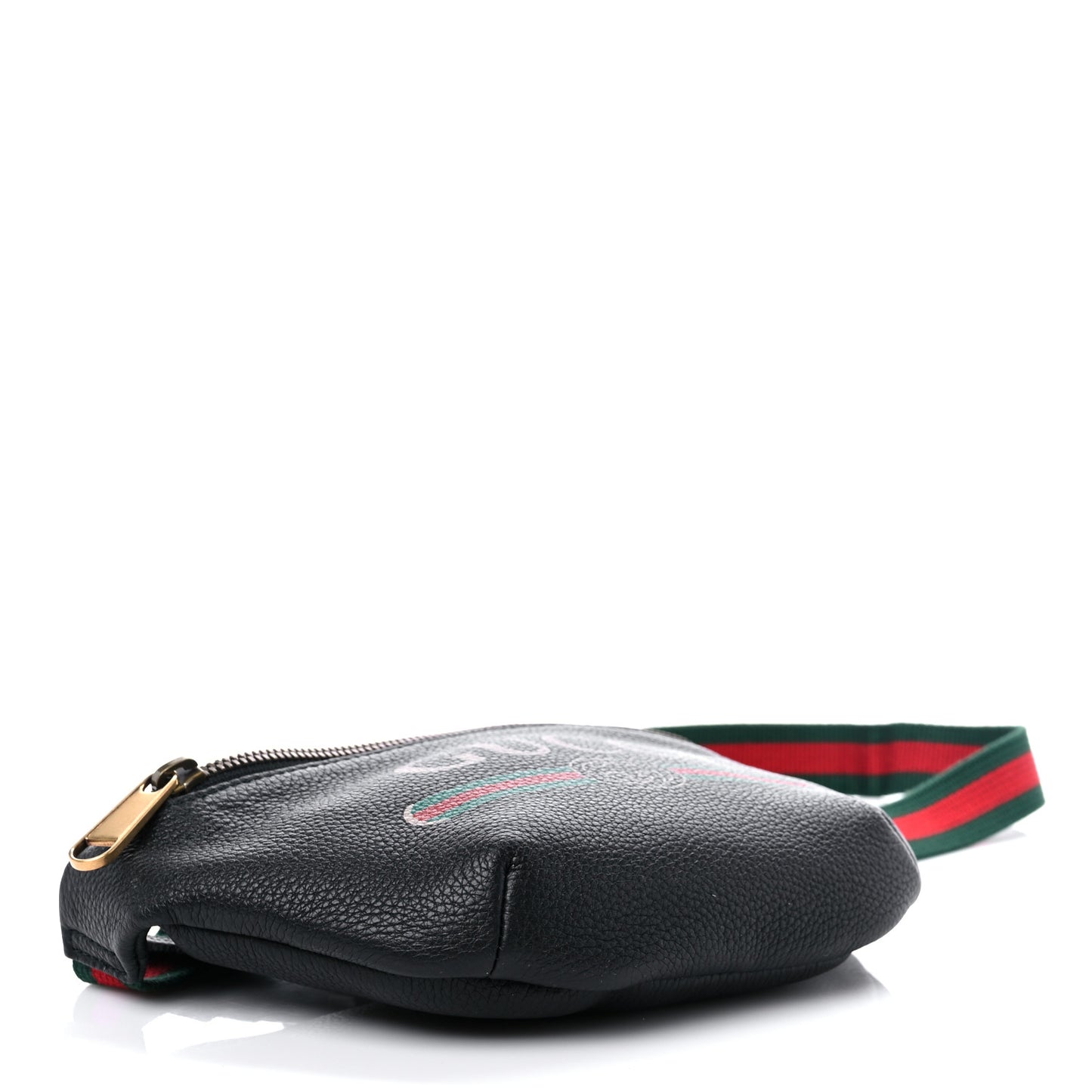 Grained Calfskin Small Logo Belt Bag Black