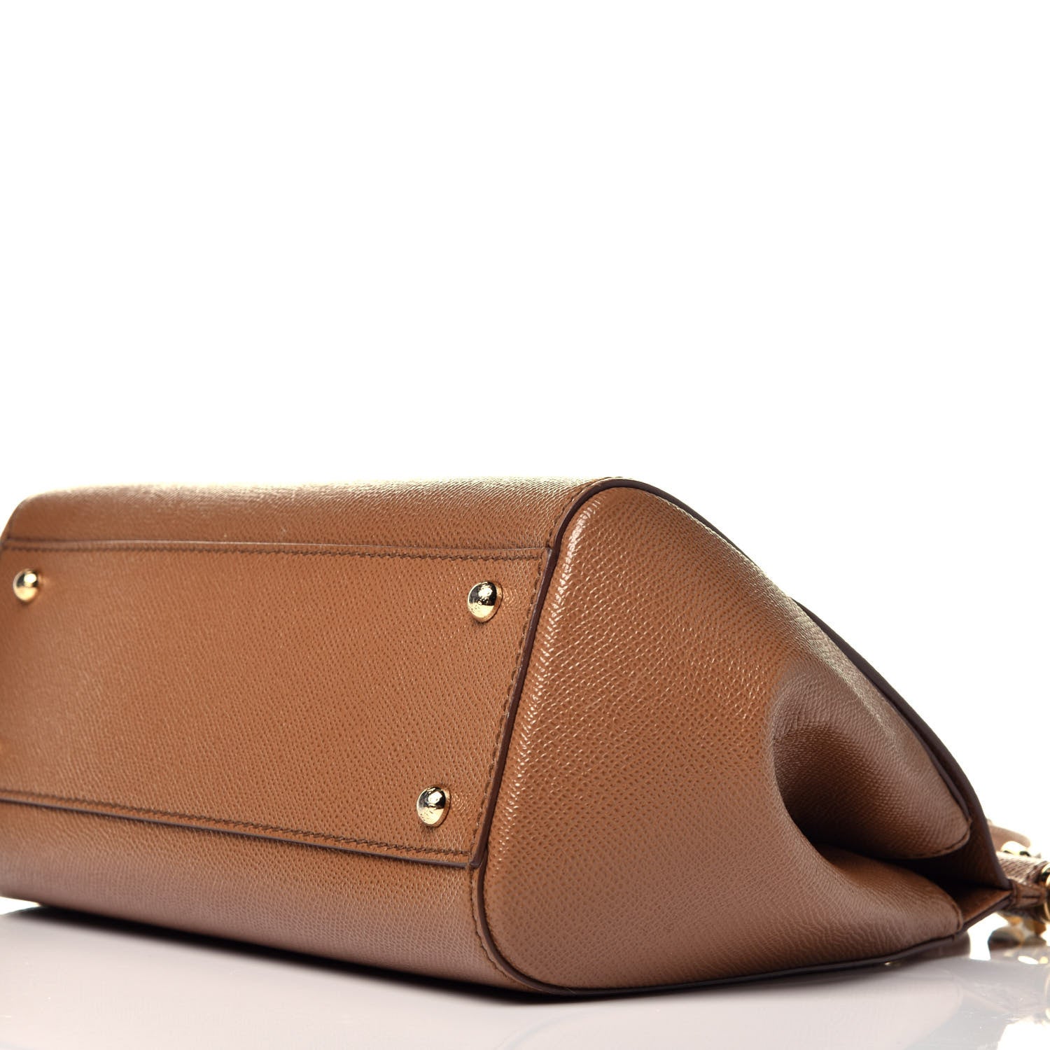 Dolce & Gabbana Dauphine Calfskin Medium Miss Sicily Satchel Caramello 9 of 9