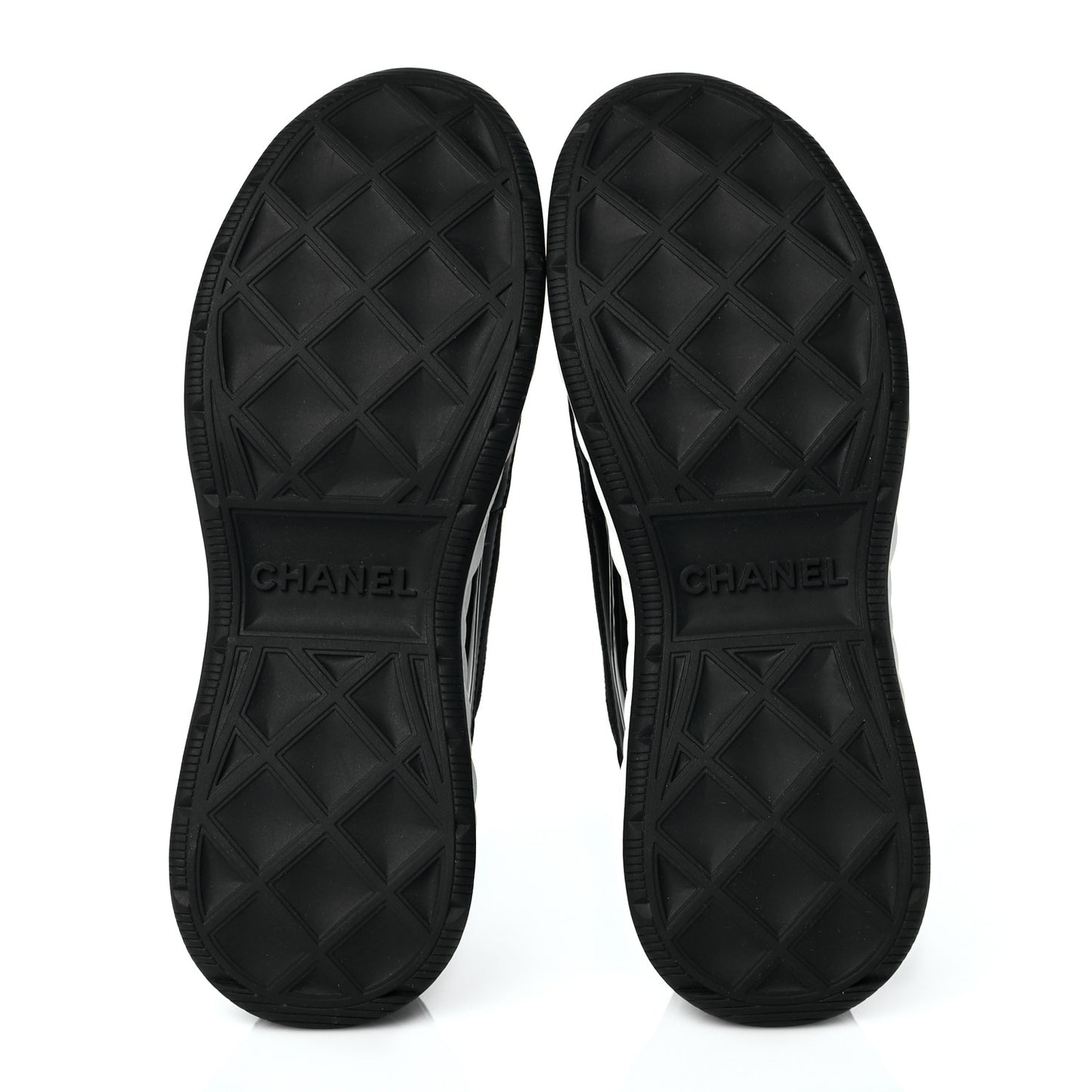 Velvet Calfskin Mixed Fibers CC Sneakers 39 Black