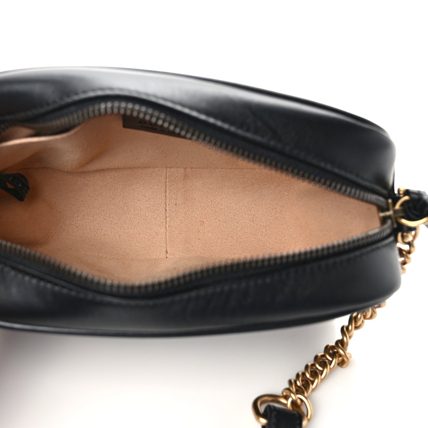 Calfskin Matelasse Mini GG Marmont Chain Shoulder Bag Black