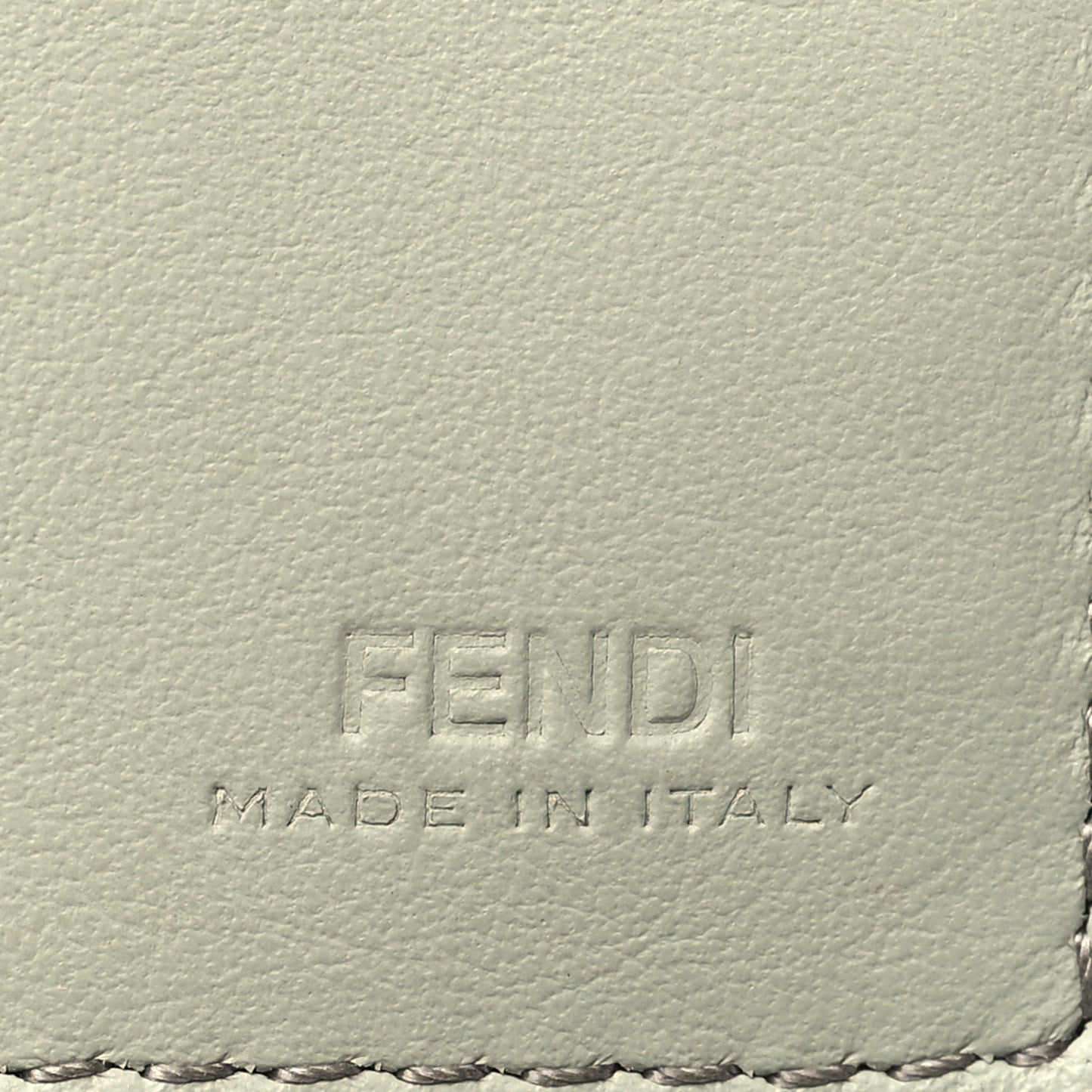 Vitello Grace Matte Fendigraphy Wallet on Chain Green Tea