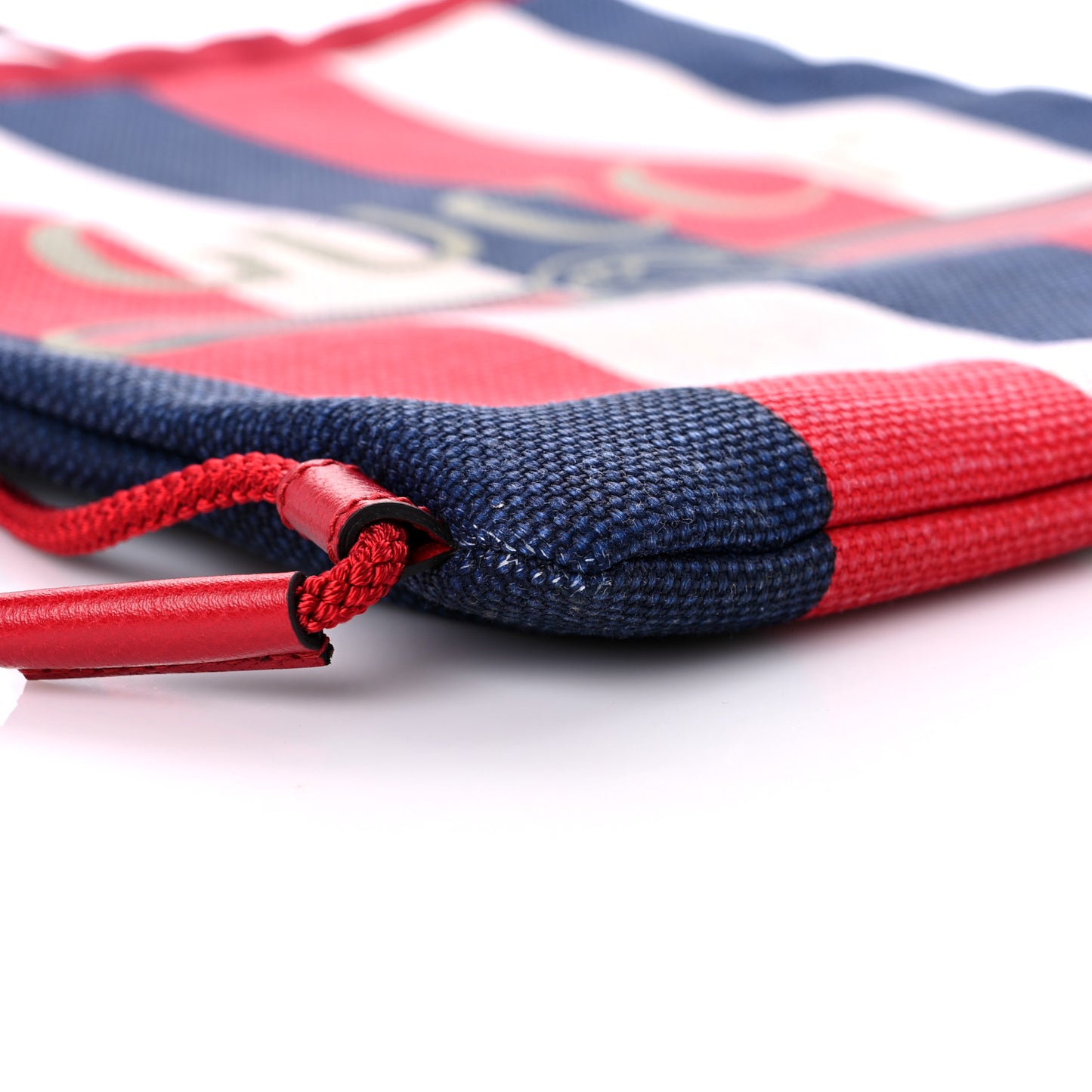 Canvas Logo Sylvie Stripe Drawstring Backpack Red