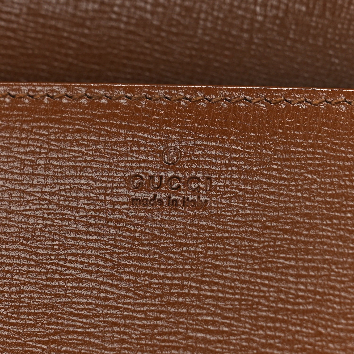 Gucci GG Supreme Monogram Azalea Calfskin Horsebit 1955 Wallet On Chain Beige Ebony Brown Sugar 6 of 8