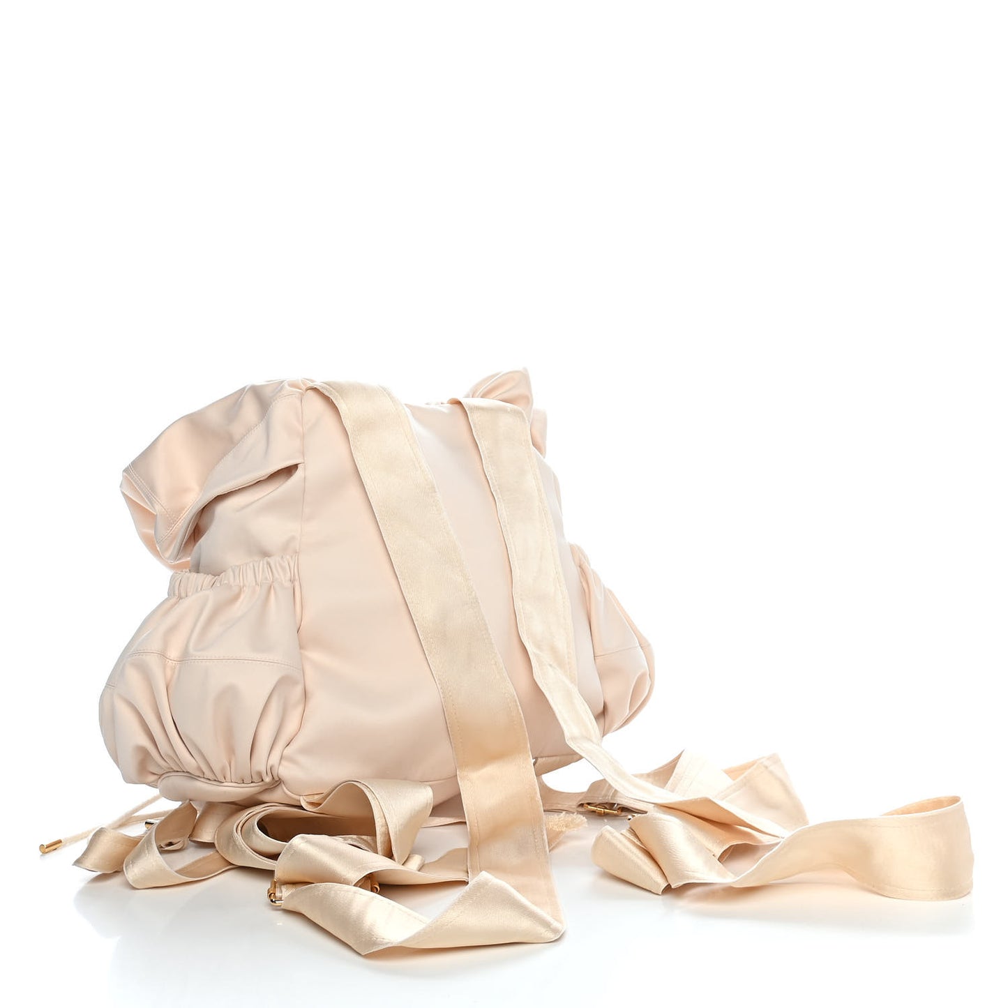 Satin Backpack Beige