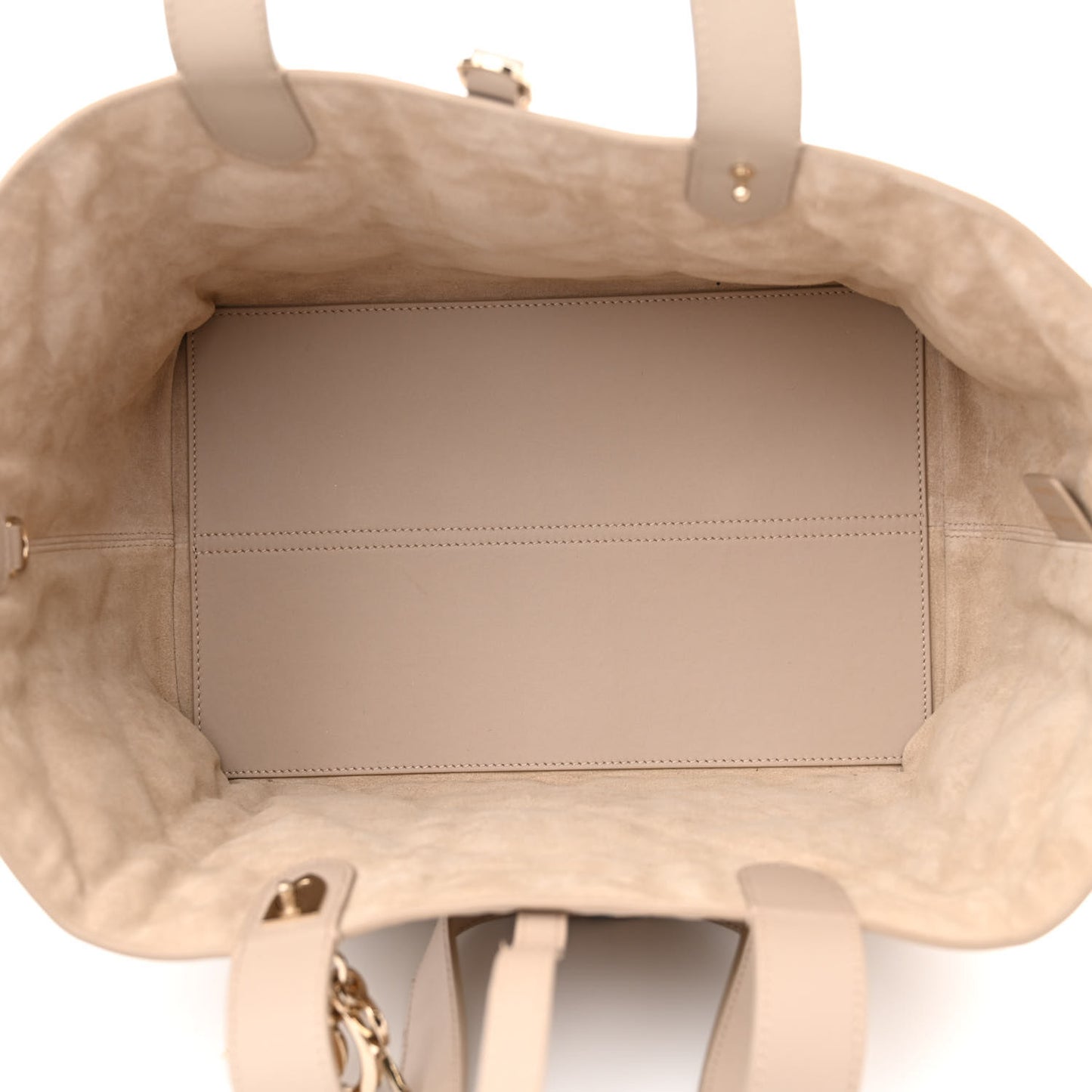 Calfskin Macrocannage Medium Toujour Powder Beige