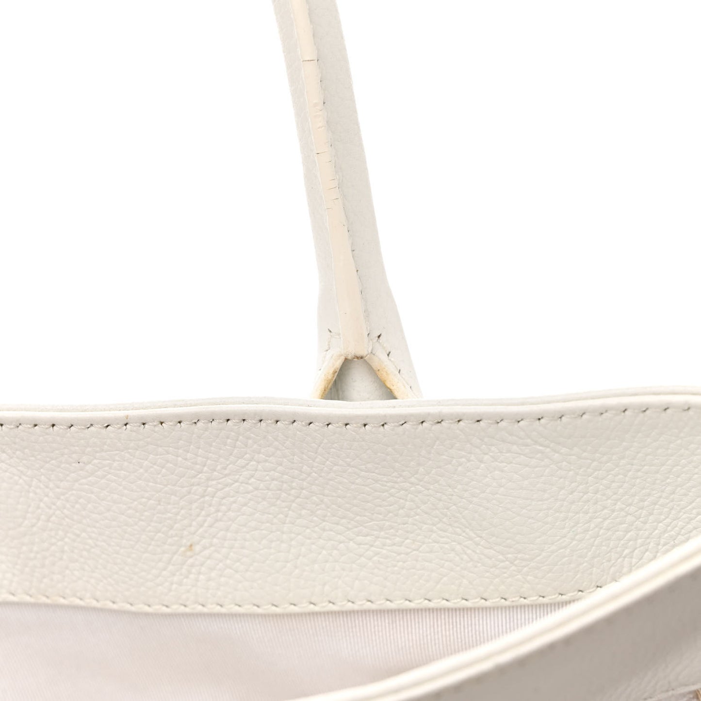 Calfskin Cerf Executive Shopper Tote White