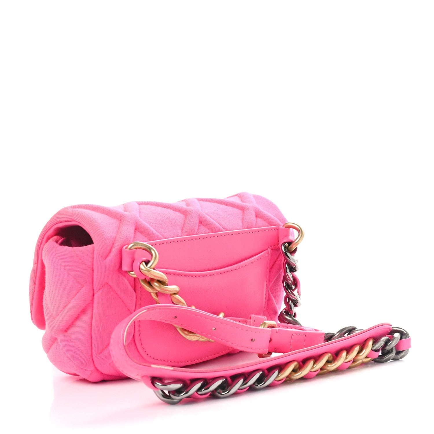 Chanel Jersey Quilted Chanel 19 Waist Bag Pink 2 of 10