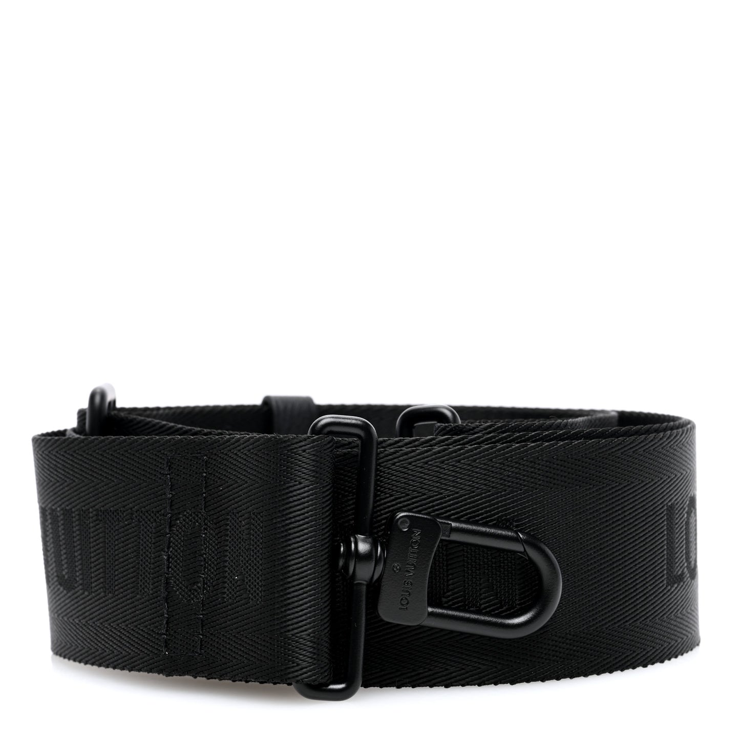Jacquard Canvas Keepall Bandouliere Adjustable Shoulder Strap Black