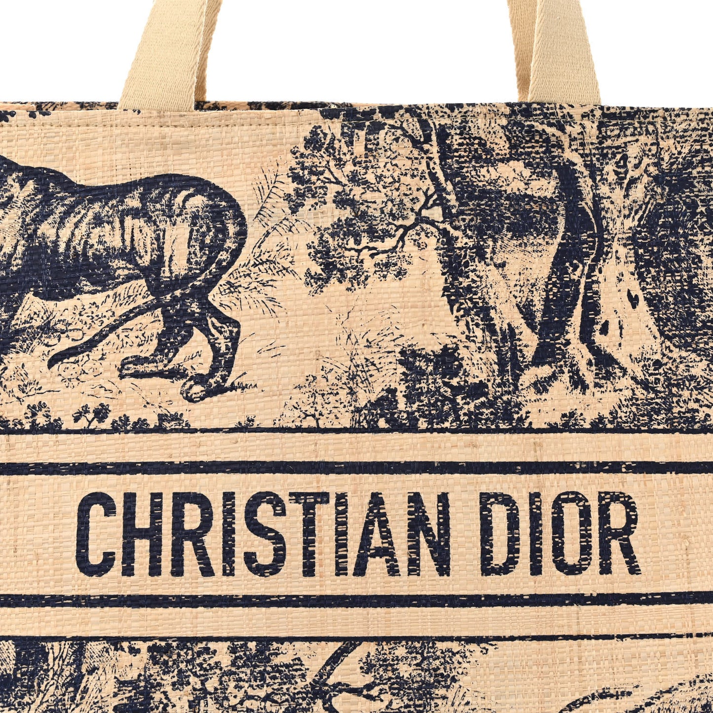 Straw Dioriviera Tote Beige