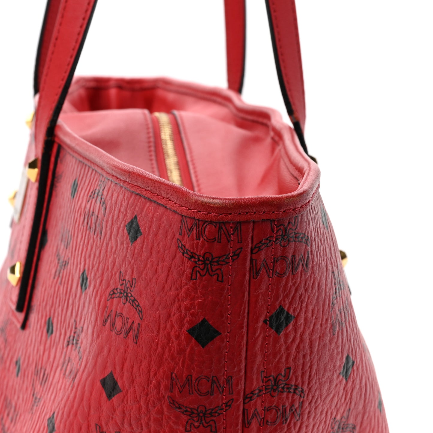 Visetos Large Anya Shopper Tote Ruby Red