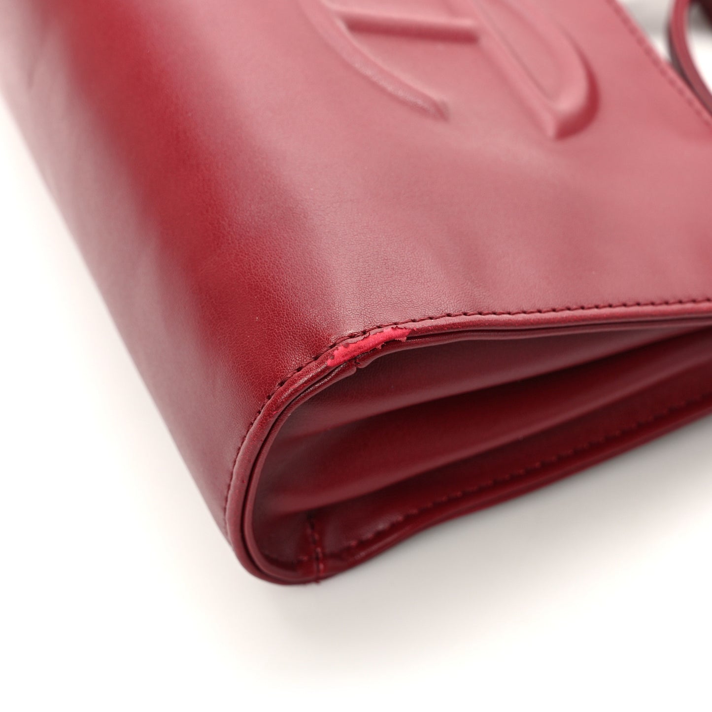 Vegan Leather Small Shopping Bag Oxblood