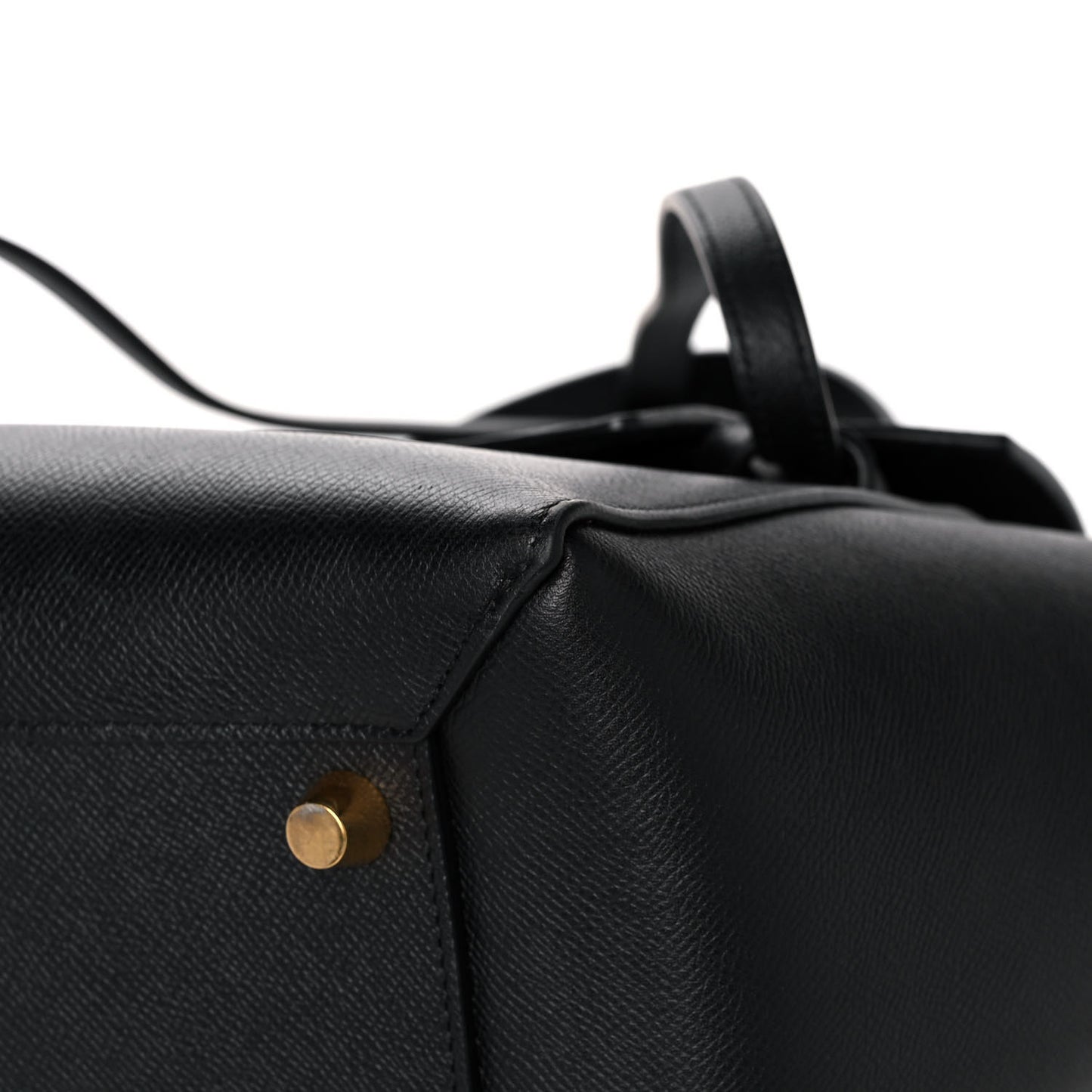 Grained Calfskin Mini Belt Bag Black