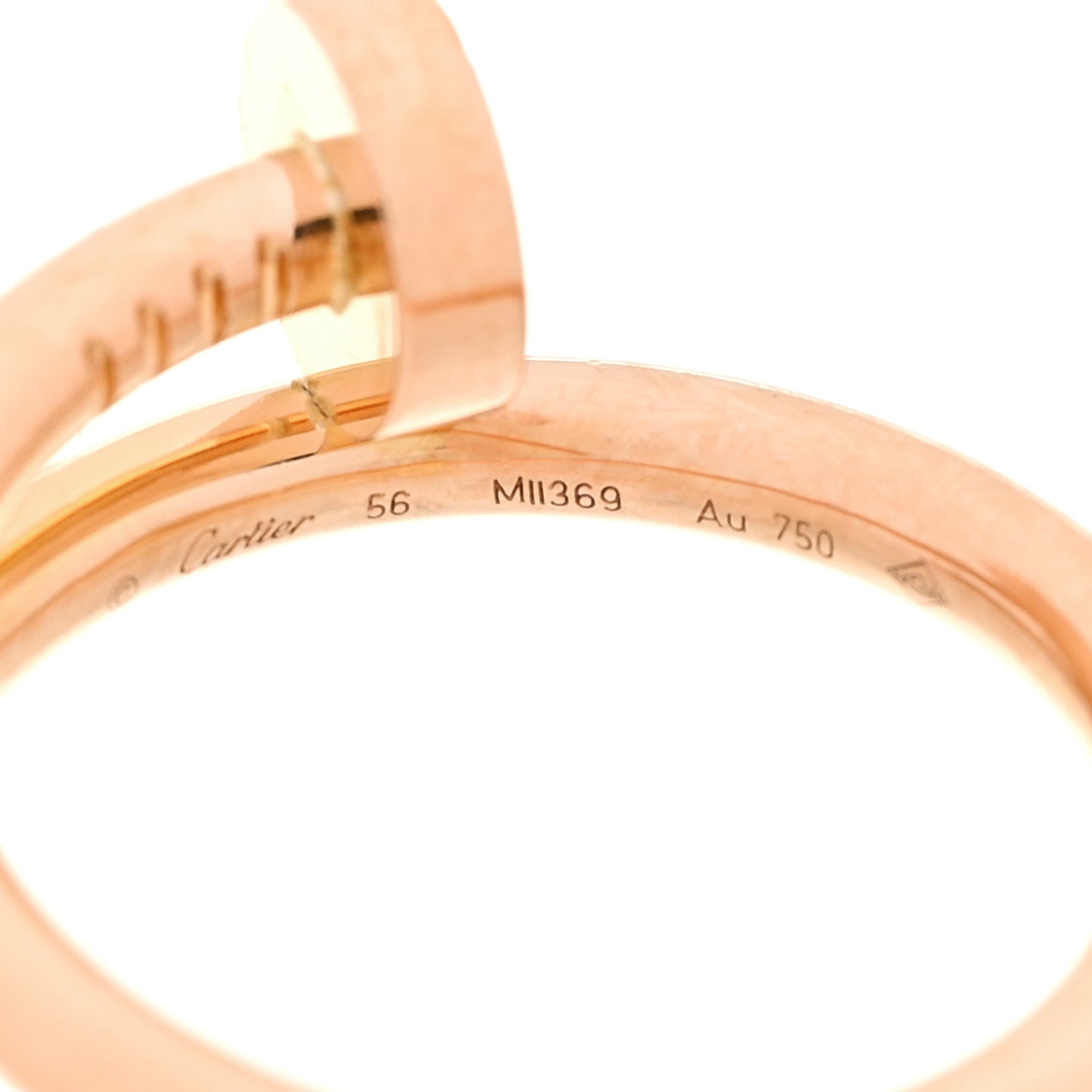 18K Pink Gold Juste Un Clou Ring 56 7.5