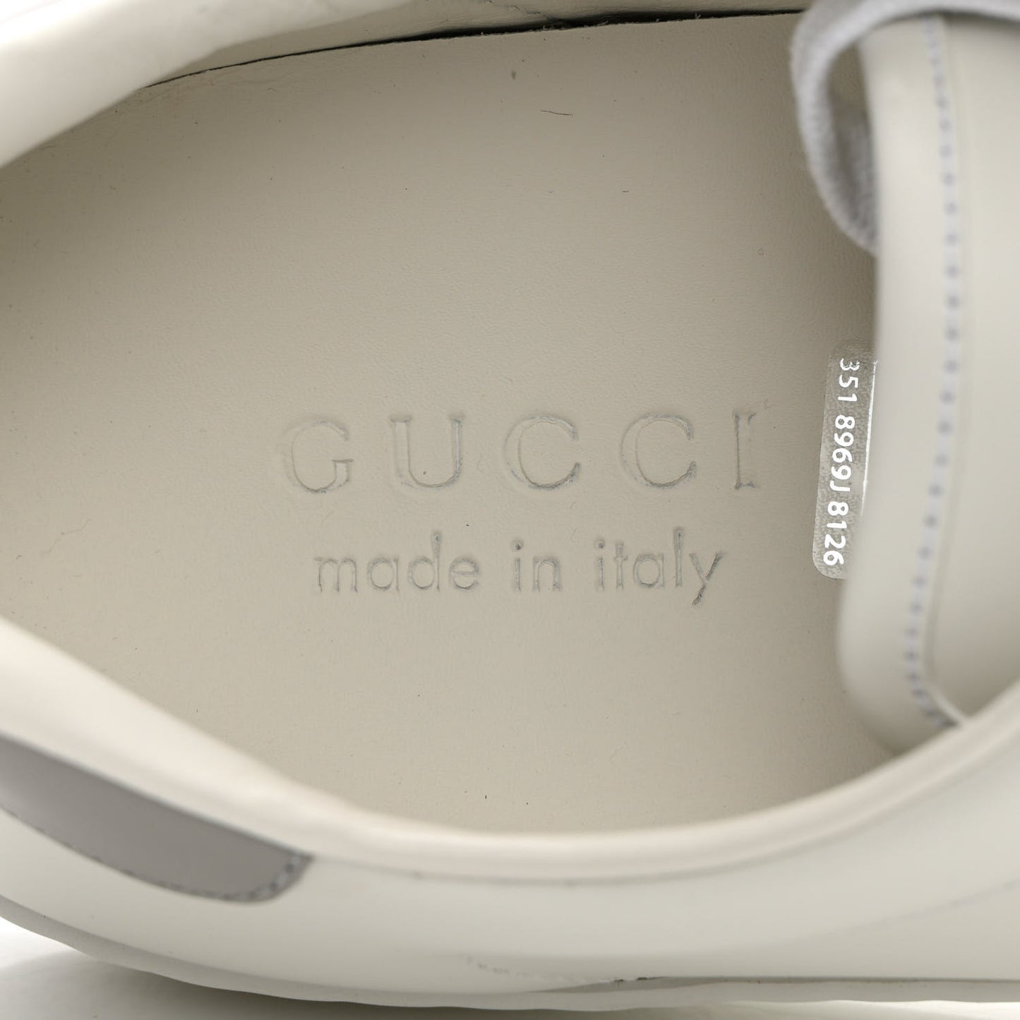 Calfskin Interlocking G Perforated Mens Ace Sneakers 9 White Grey Sky