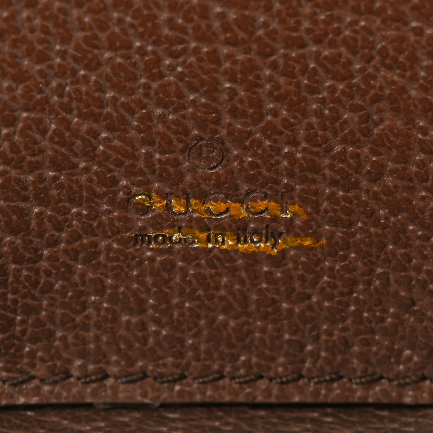GG Supreme Monogram Textured Dollar Calfskin Studded Mini Padlock Hexagon Top Handle Case Beige Ebony New Acero