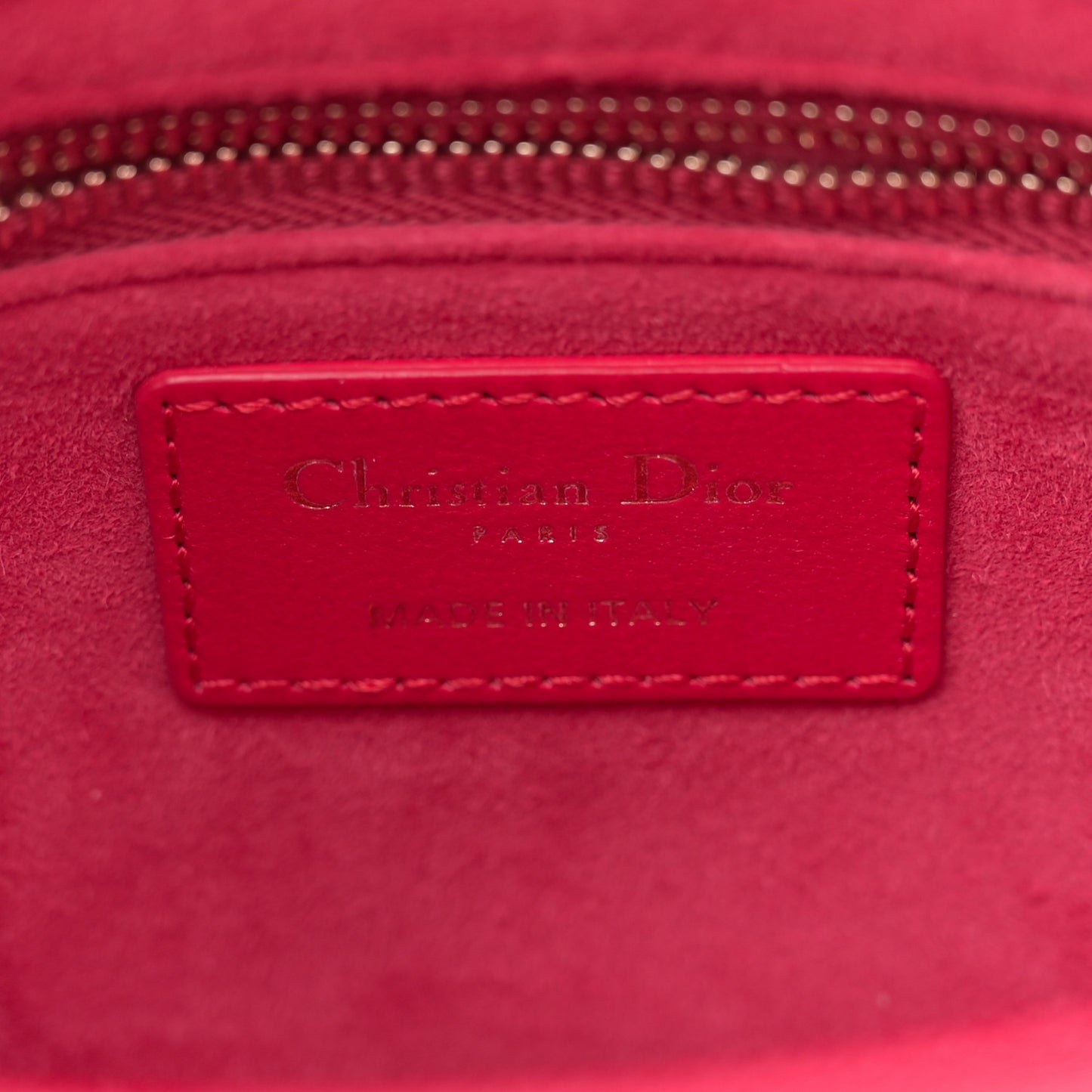 Lambskin Cannage Small My ABCDior Lady Dior Fuchsia