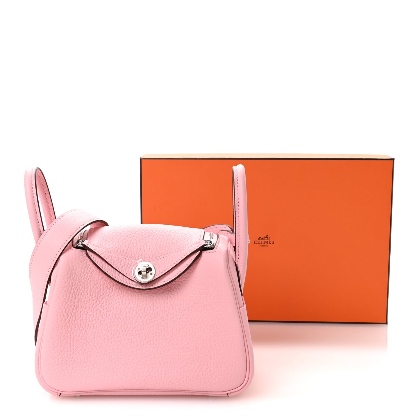 Taurillon Clemence Verso Mini Lindy 20 Rose Sakura Gris Perle