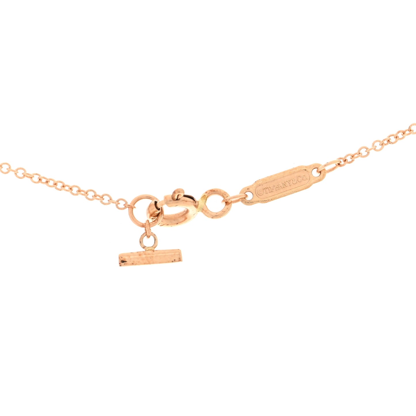 18K Rose Gold Small T Smile Pendant Necklace