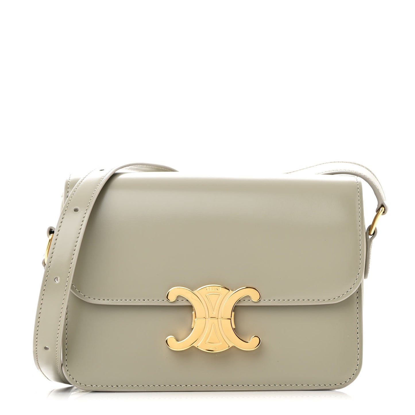 Shiny Calfskin Teen Triomphe Green Clay