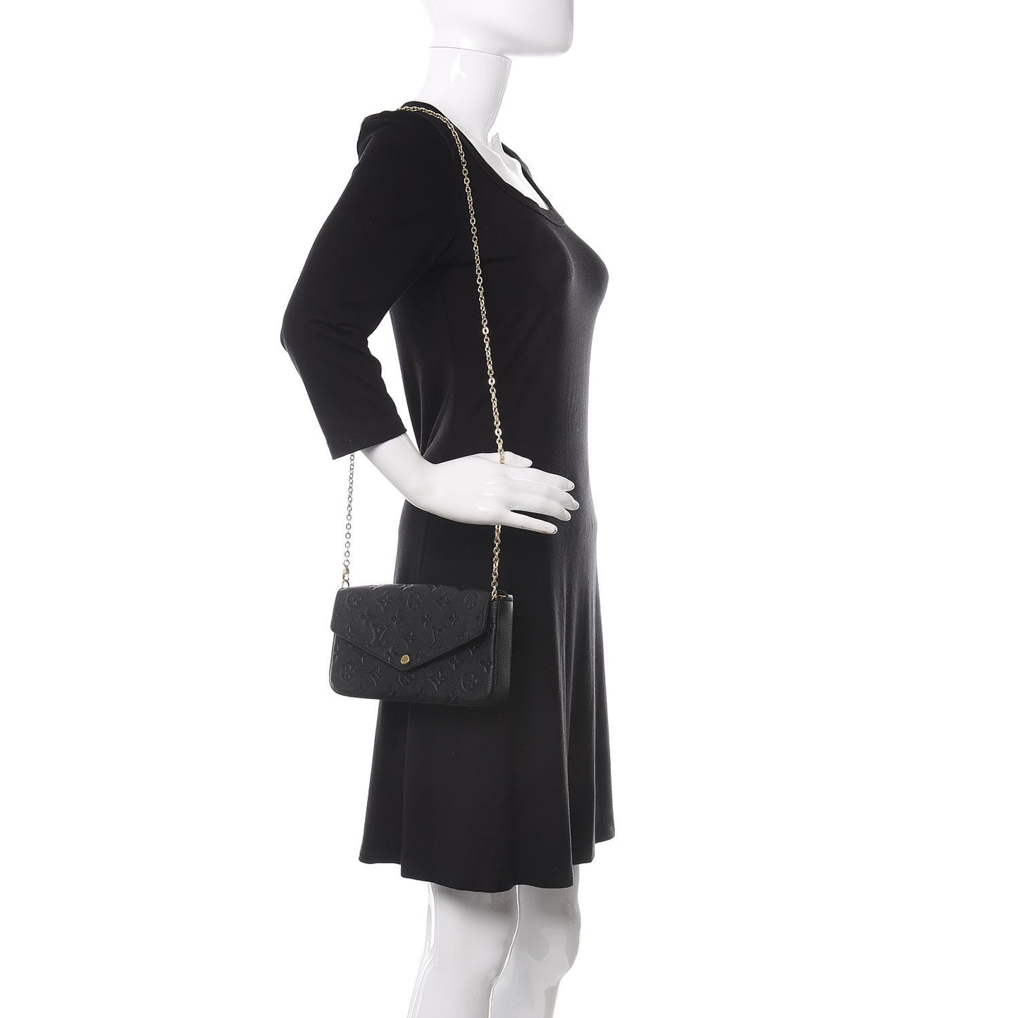 Empreinte Pochette Felicie Chain Wallet Black