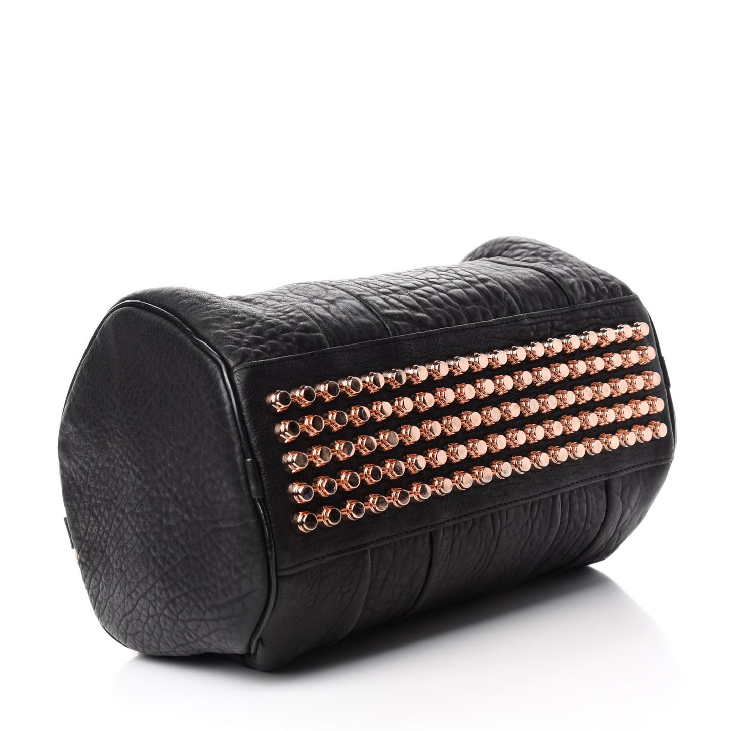 Pebbled Lambskin Rocco Black Rose Gold Hardware