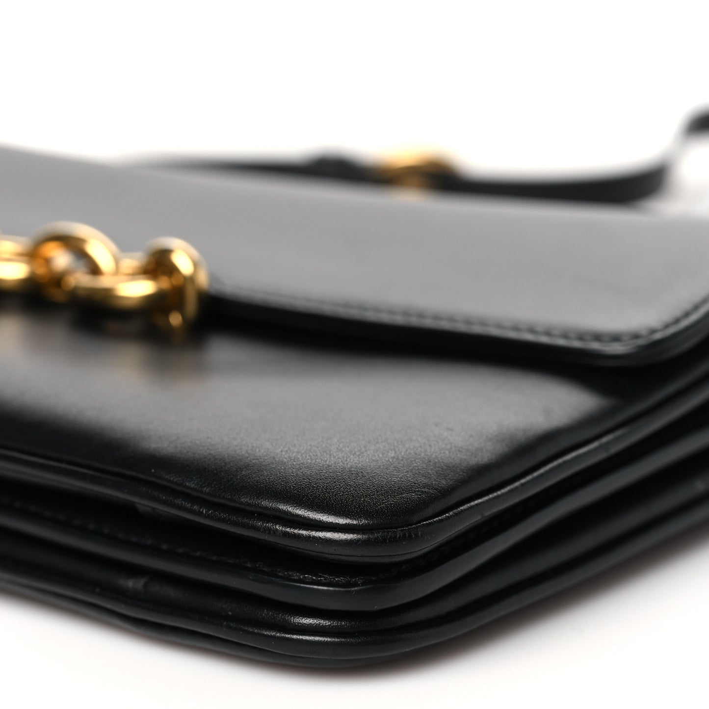 Smooth Calfskin Le Maillon Satchel Black