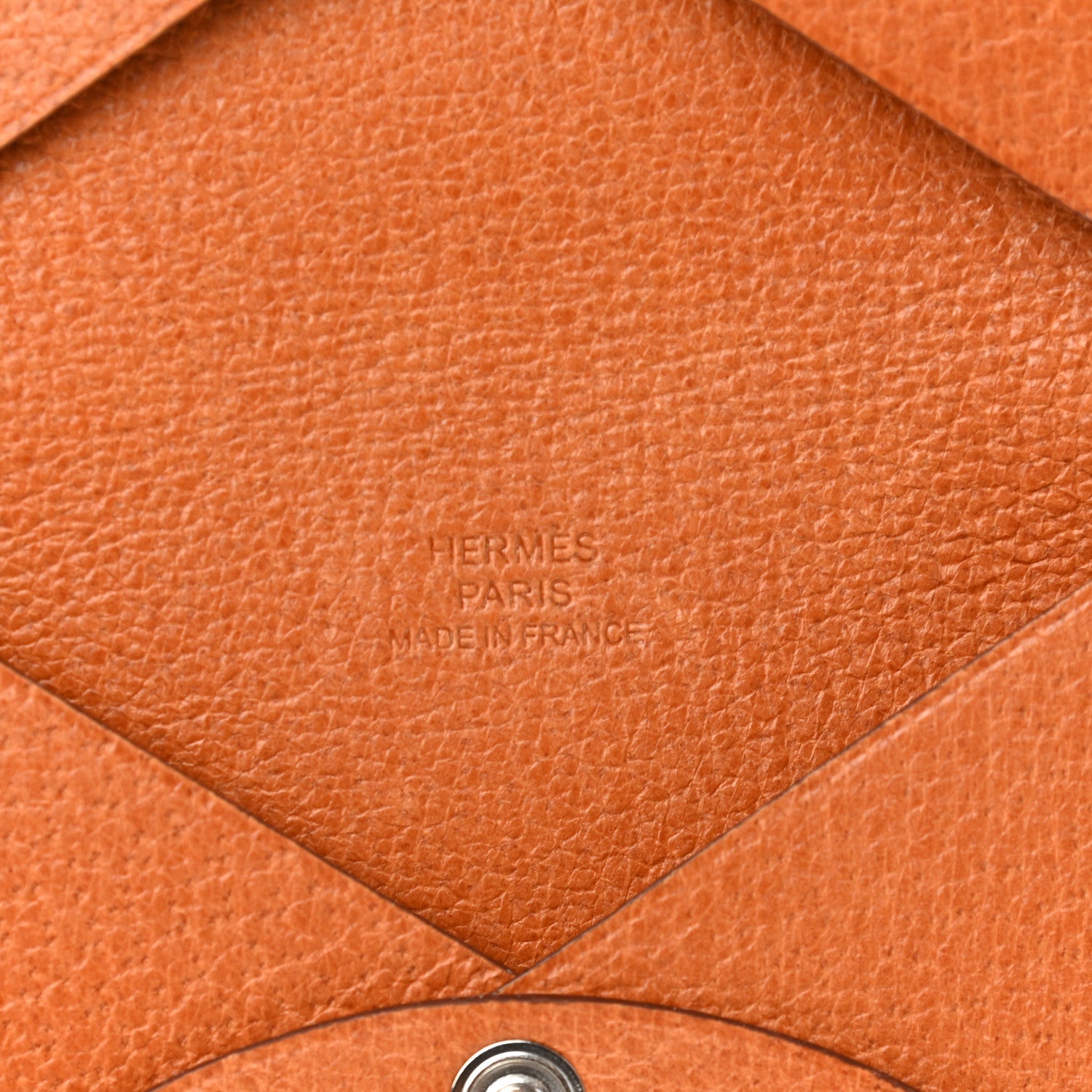 Hermes Peau Porc Calvi Card Case Toffee 6 of 8