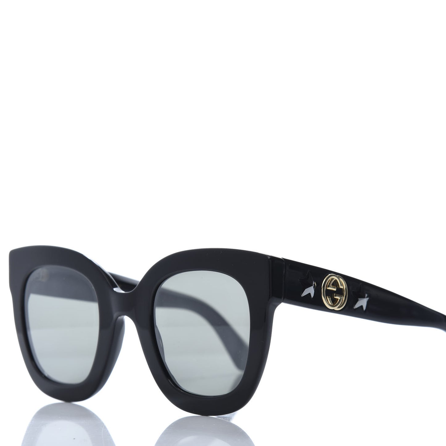 Round Frame Star Sunglasses GG0208S Black