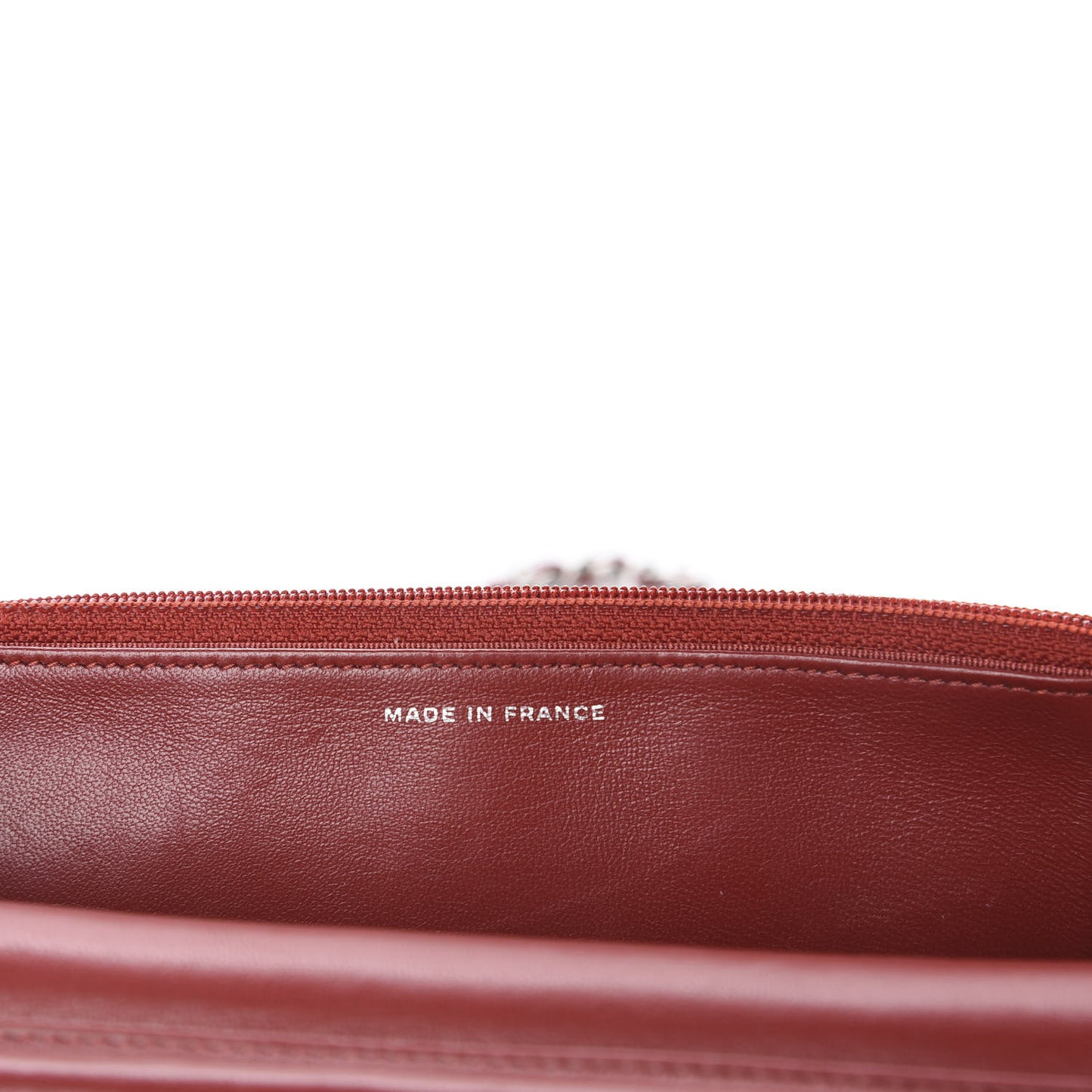 Lambskin Quilted Wallet On Chain WOC Red