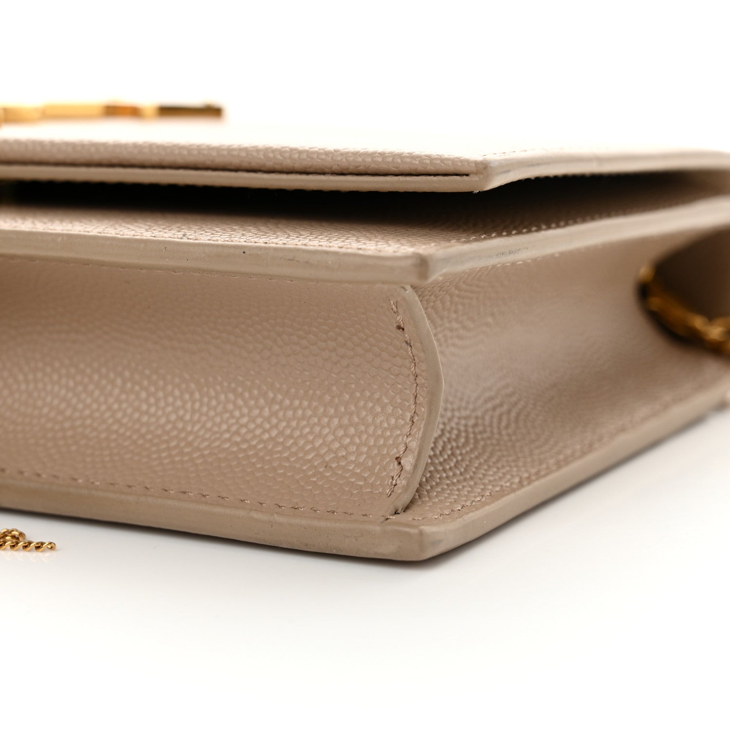 Saint Laurent Smooth Calfskin Classic Monogram Kate Tassel Chain Wallet Nude Powder 10 of 10