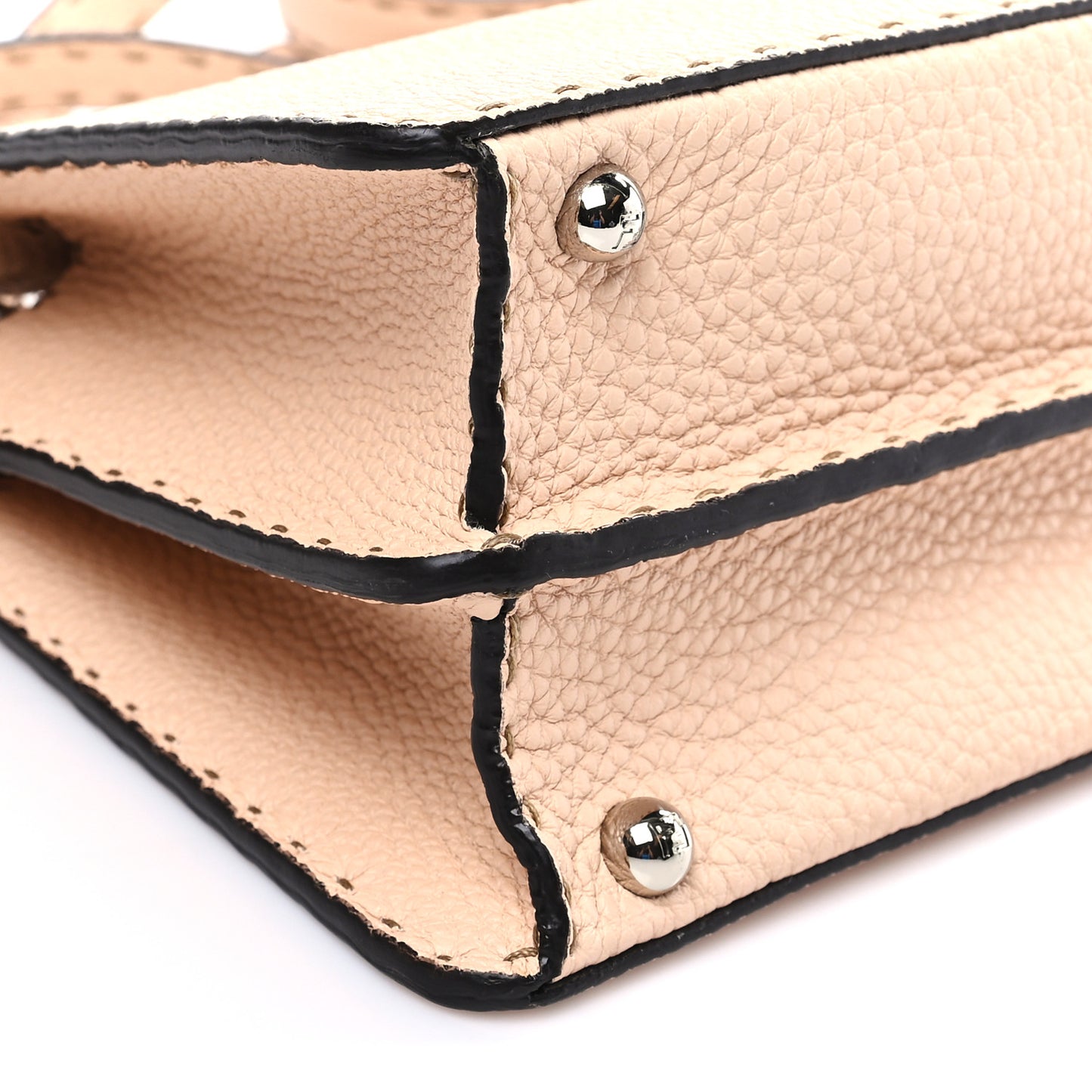 Cuoio Romano Selleria Chamois Small Peekaboo I SEE U Satchel Cipria