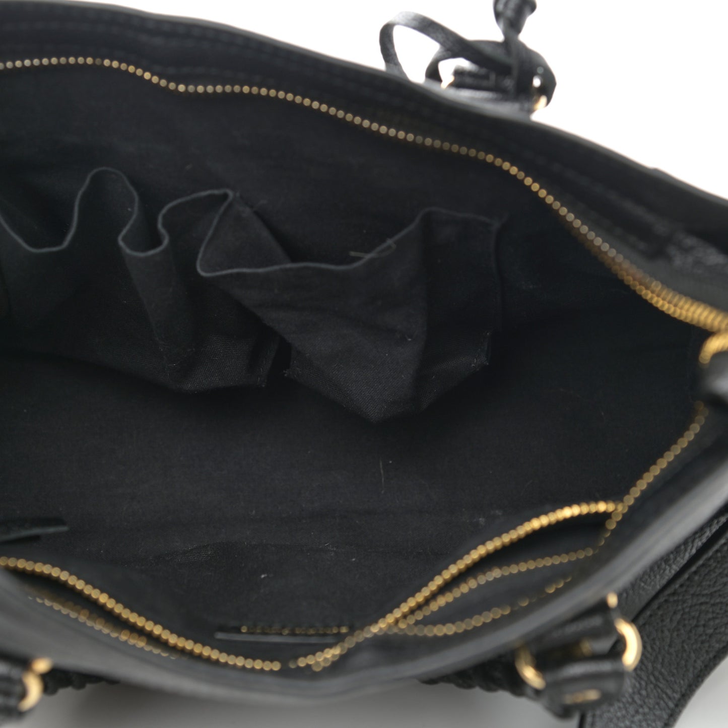Chevre Gold Metallic Edge Hardware S City Black