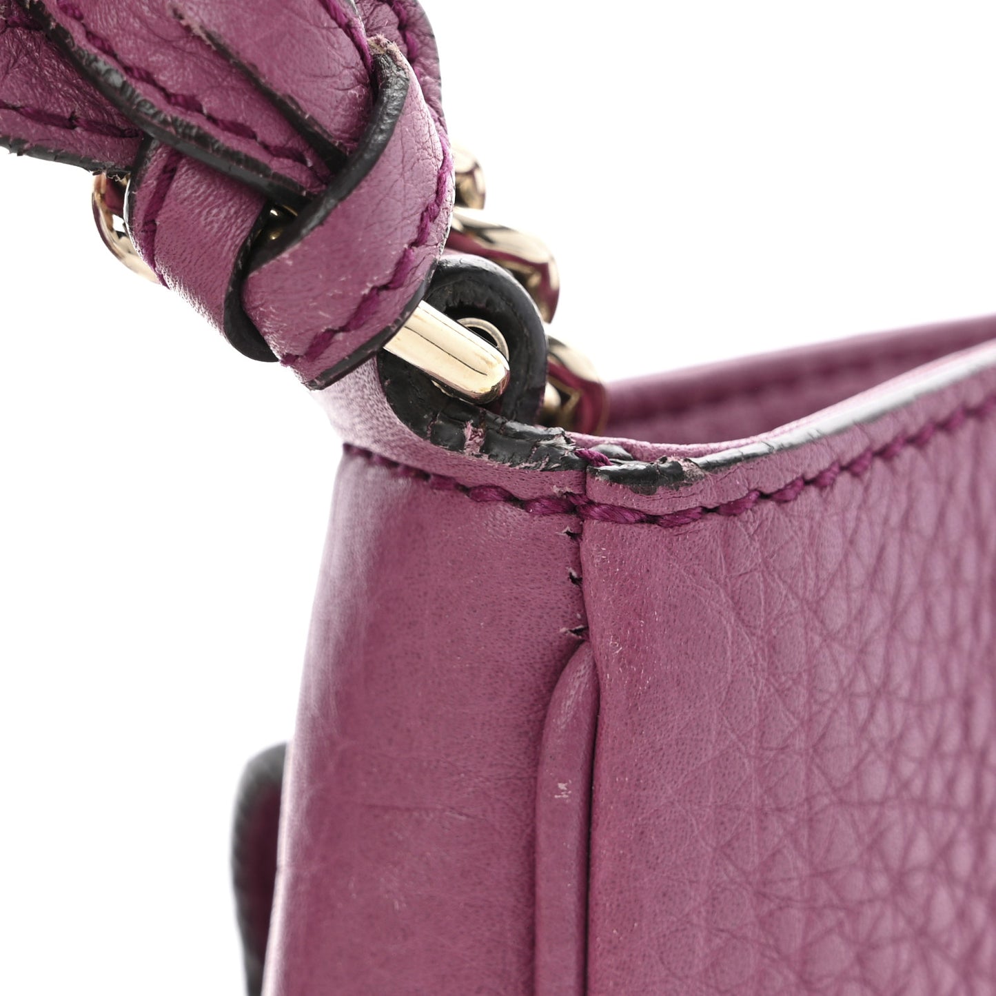 Pebbled Calfskin Medium Soho Flap Crossbody Peonia Flower