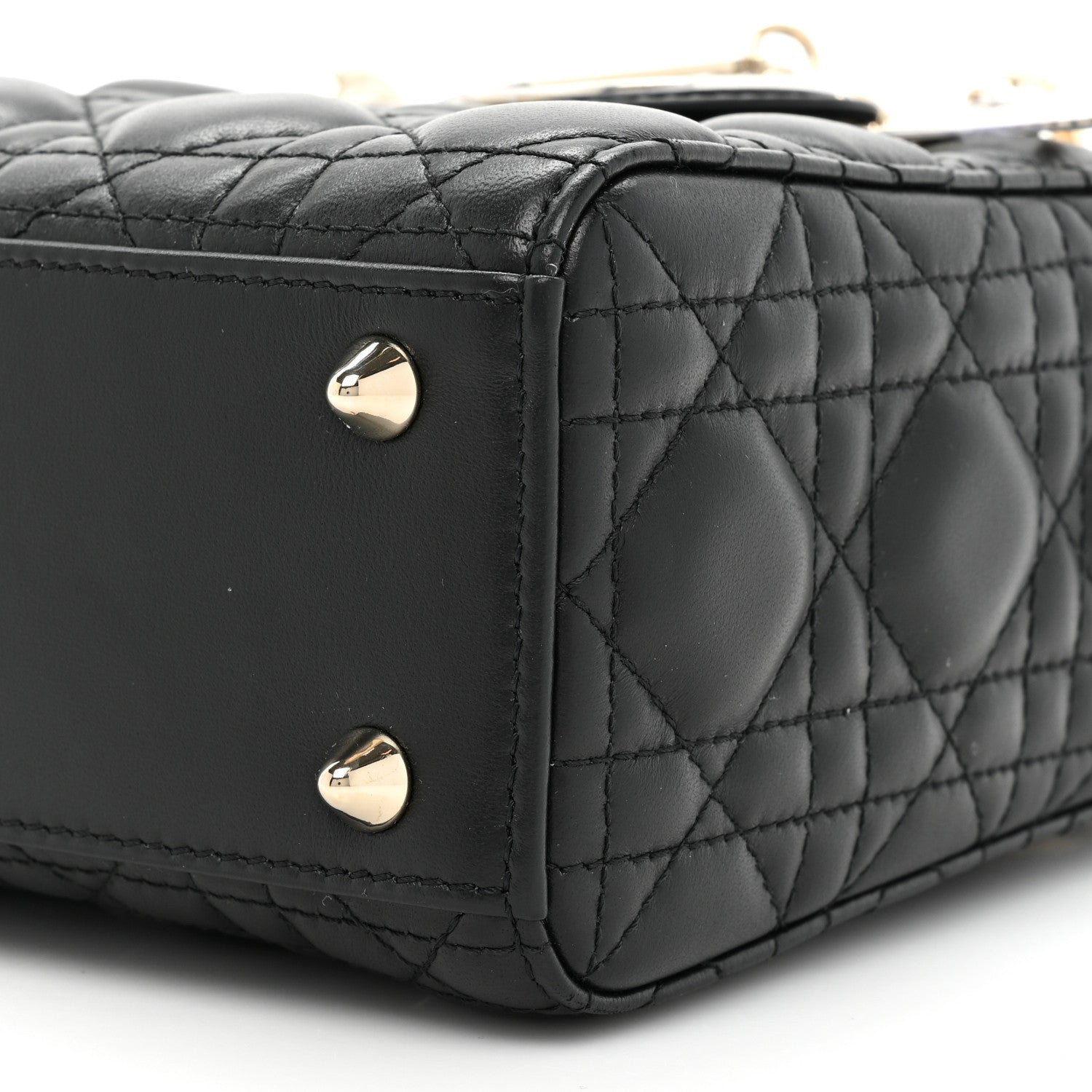 Christian Dior Lambskin Cannage Small My ABCDior Lady Dior Black 8 of 9