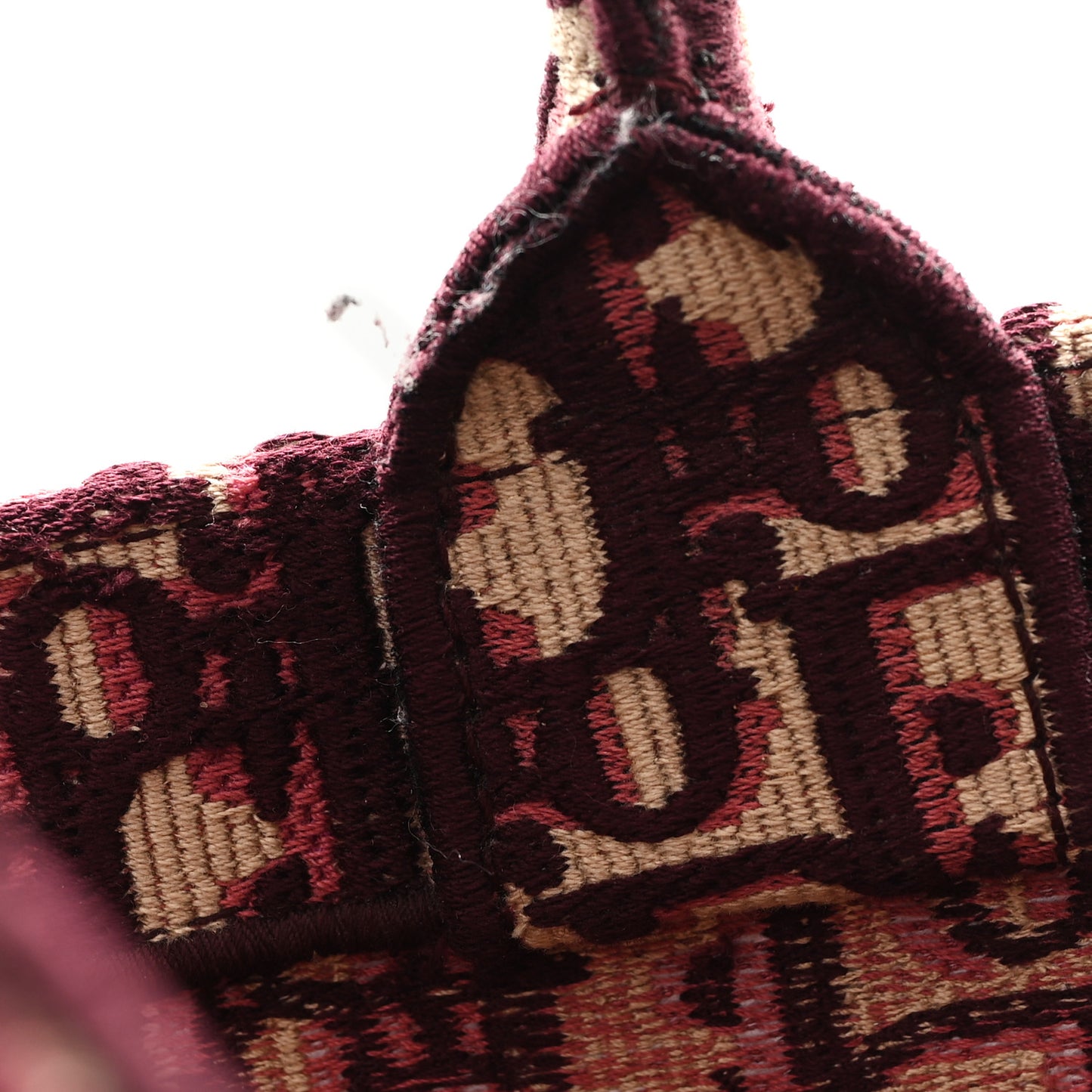 Oblique Large Book Tote Burgundy Multicolor