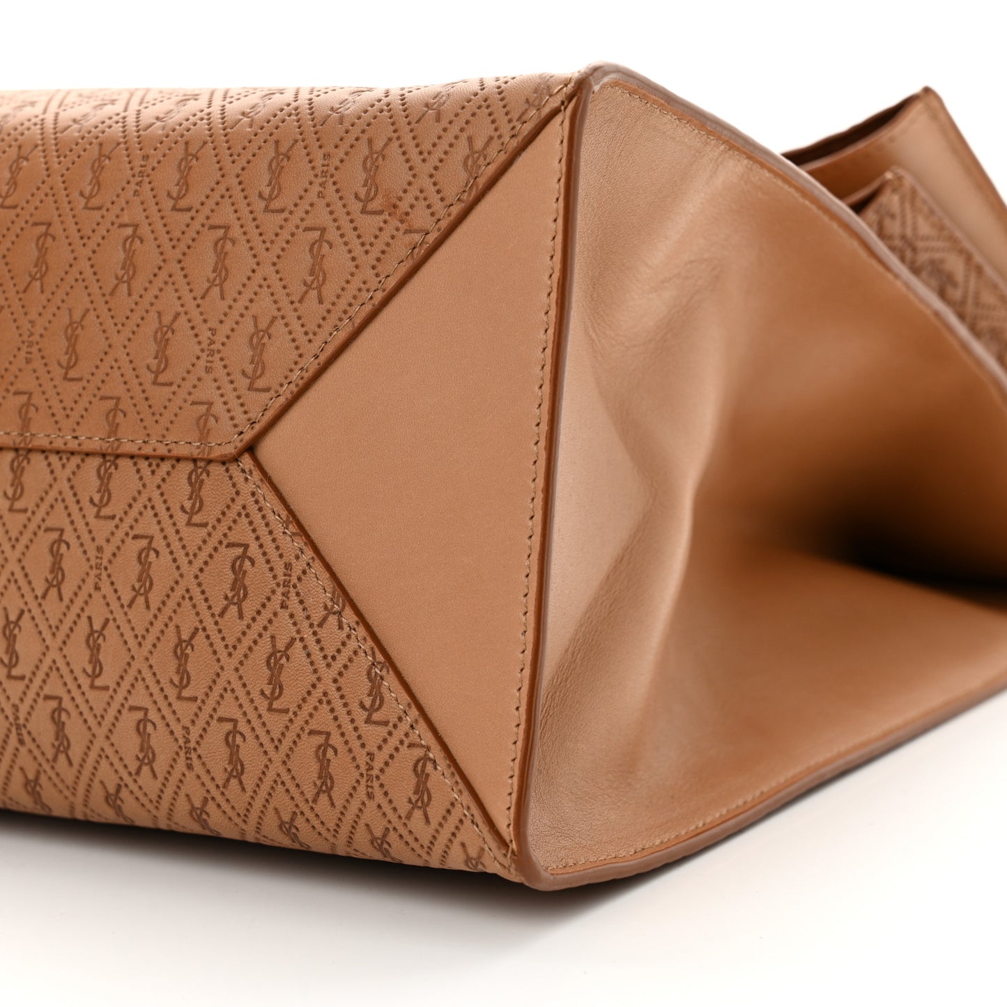 Calfskin Monogram Deli Paper Bag Vintage Beige