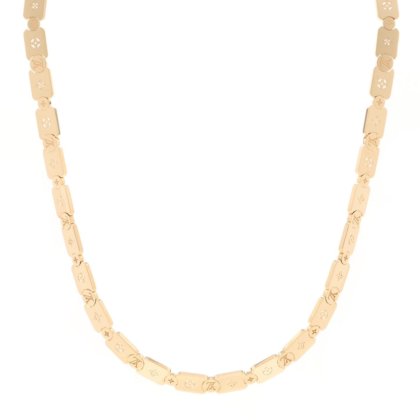 18K Yellow Gold Les Gastons Vuitton Gourmette Necklace