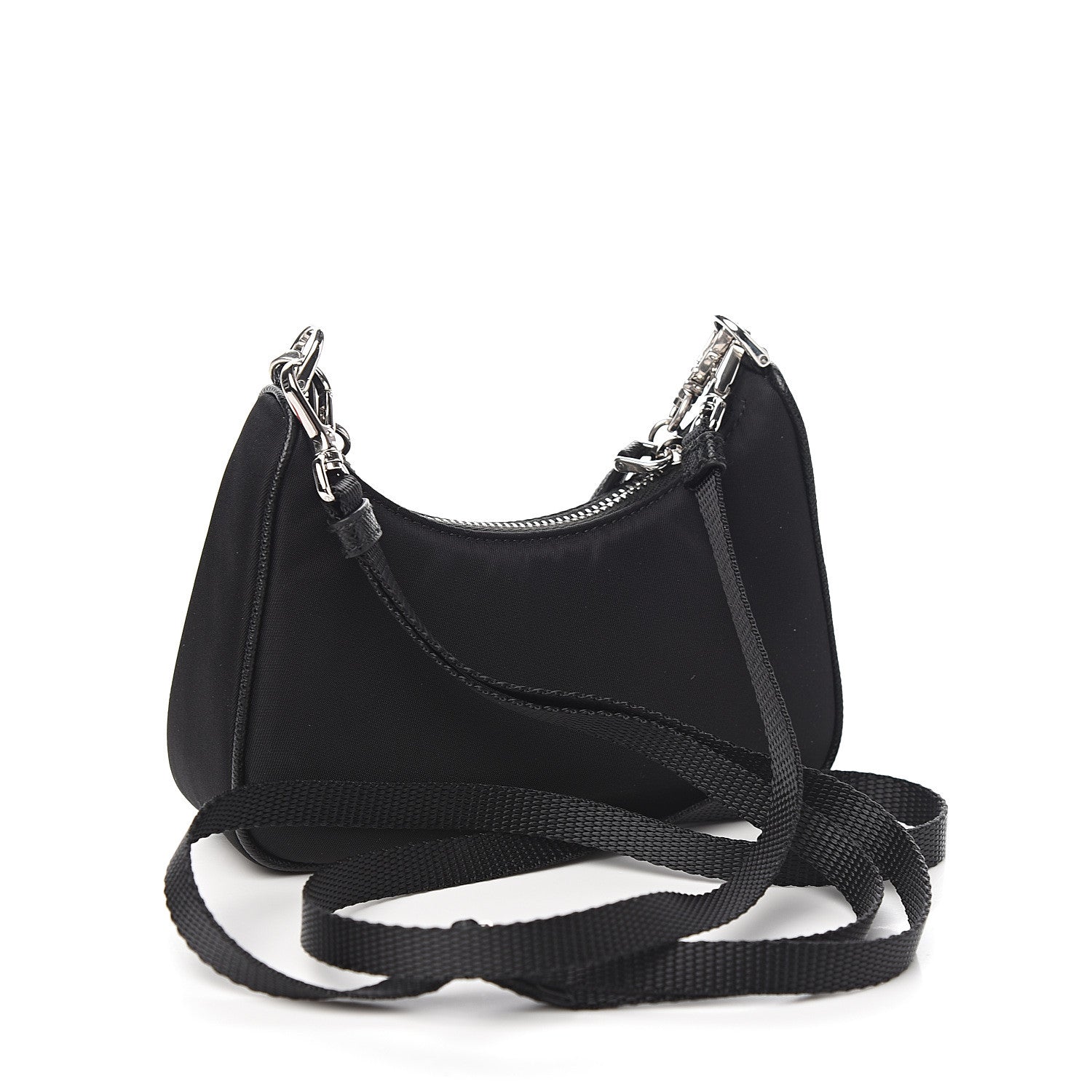 Prada Tessuto Nylon Mini Re-Edition 2000 Shoulder Bag Black 2 of 9