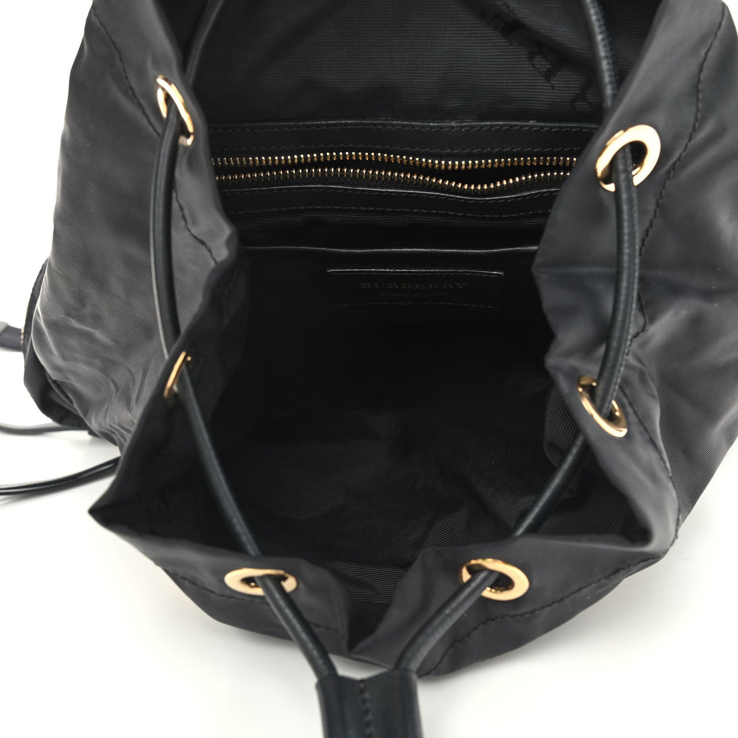 Nylon Medium Rucksack Runway Backpack Black Gold