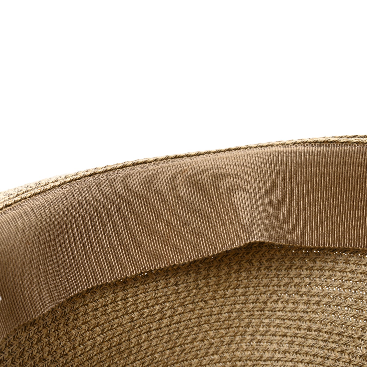 Hermes Straw Grosgrain Hat 58 12 of 12
