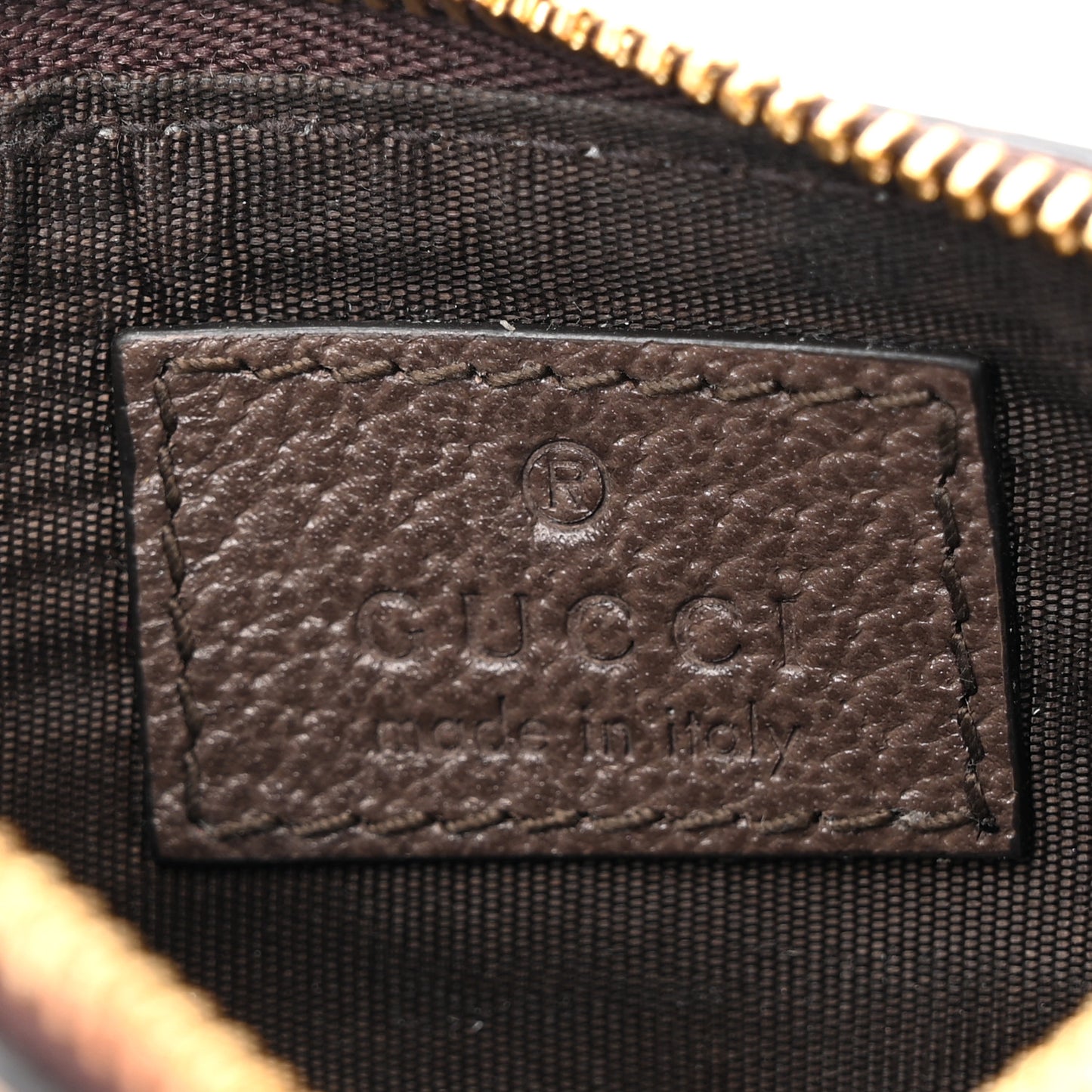 GG Supreme Monogram Selleria Key Case Brown